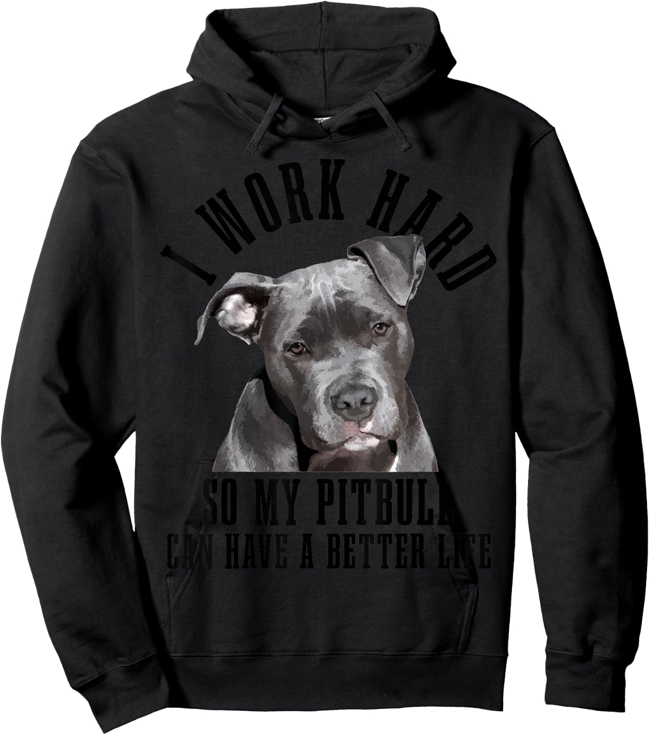 Pitbull Mama Dog Dad Funny Pitbull Hoodie - Hoodie | Black