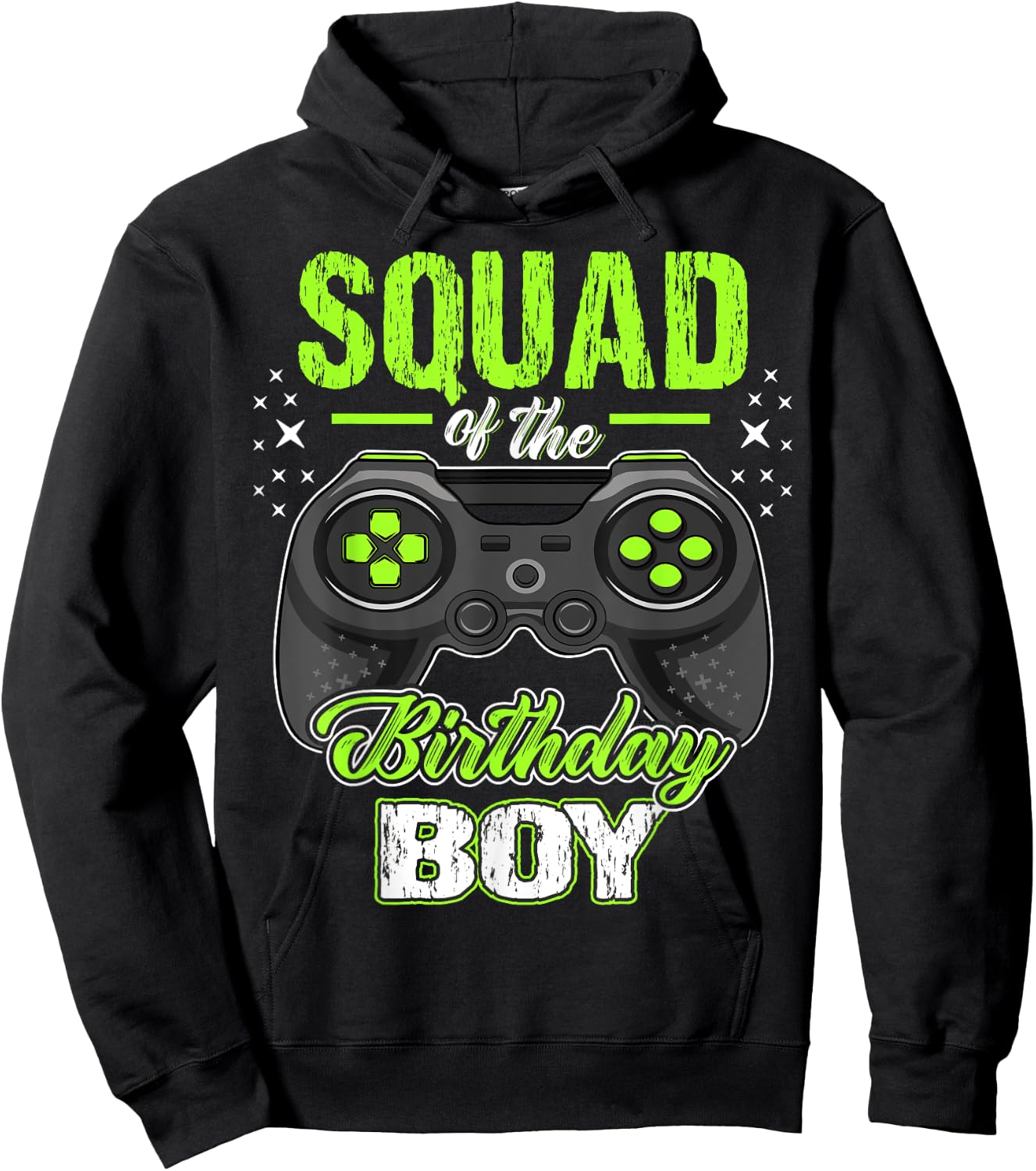Squad of the Birthday Boy Matching Video Gamer Birthday Hoodie - Hoodie | Black