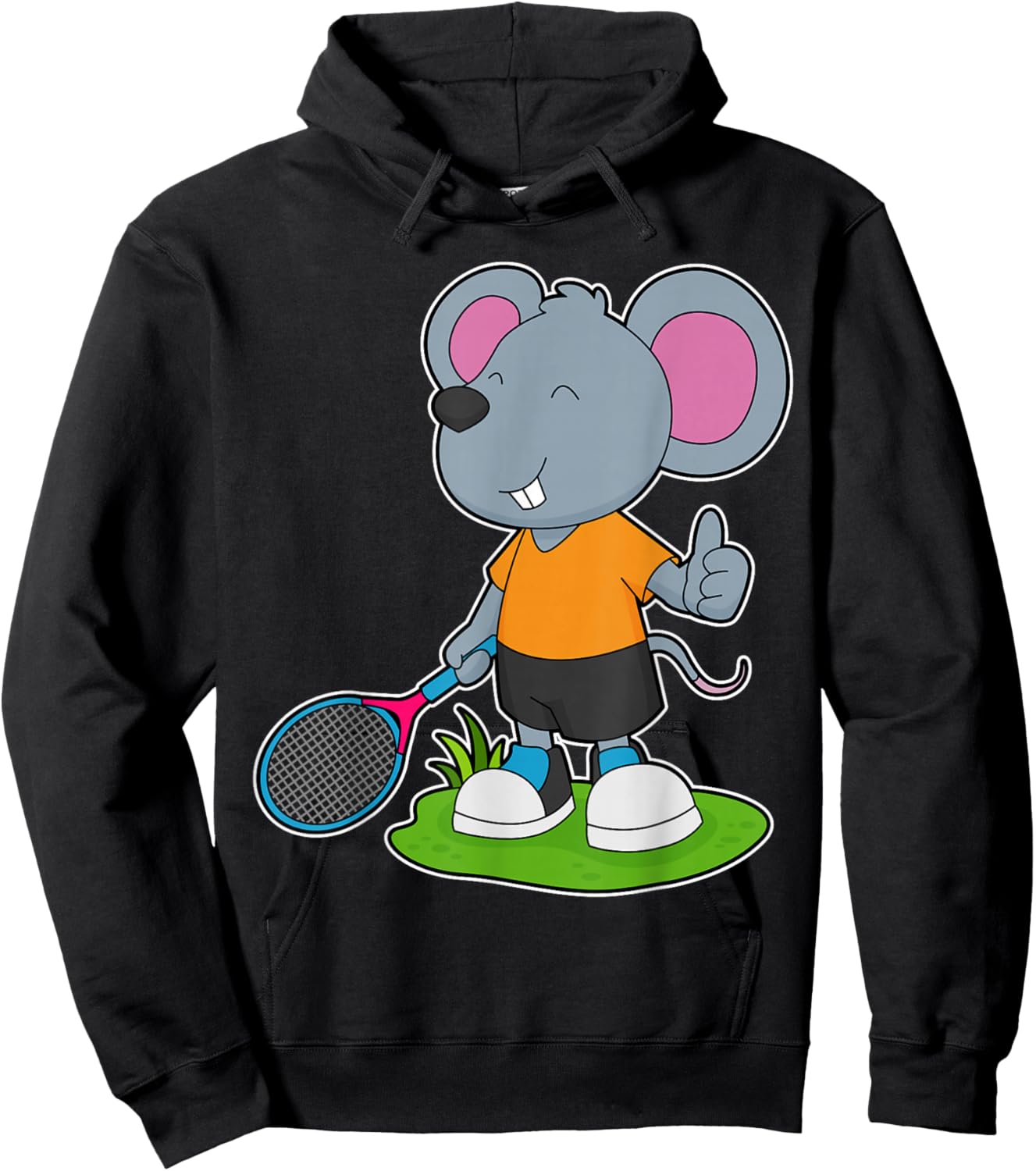 Mouse Tennis Tennis racket Sports Hoodie - Hoodie | Black
