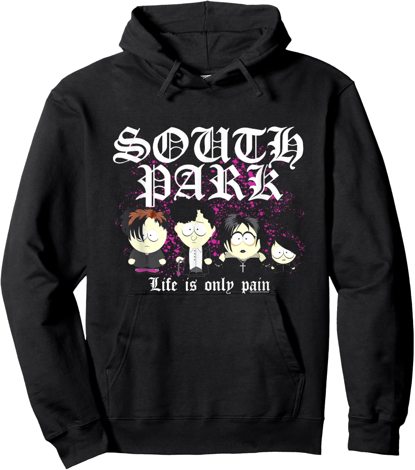 South Park Goth Kids Life is Only Pain Hoodie - Hoodie | Black