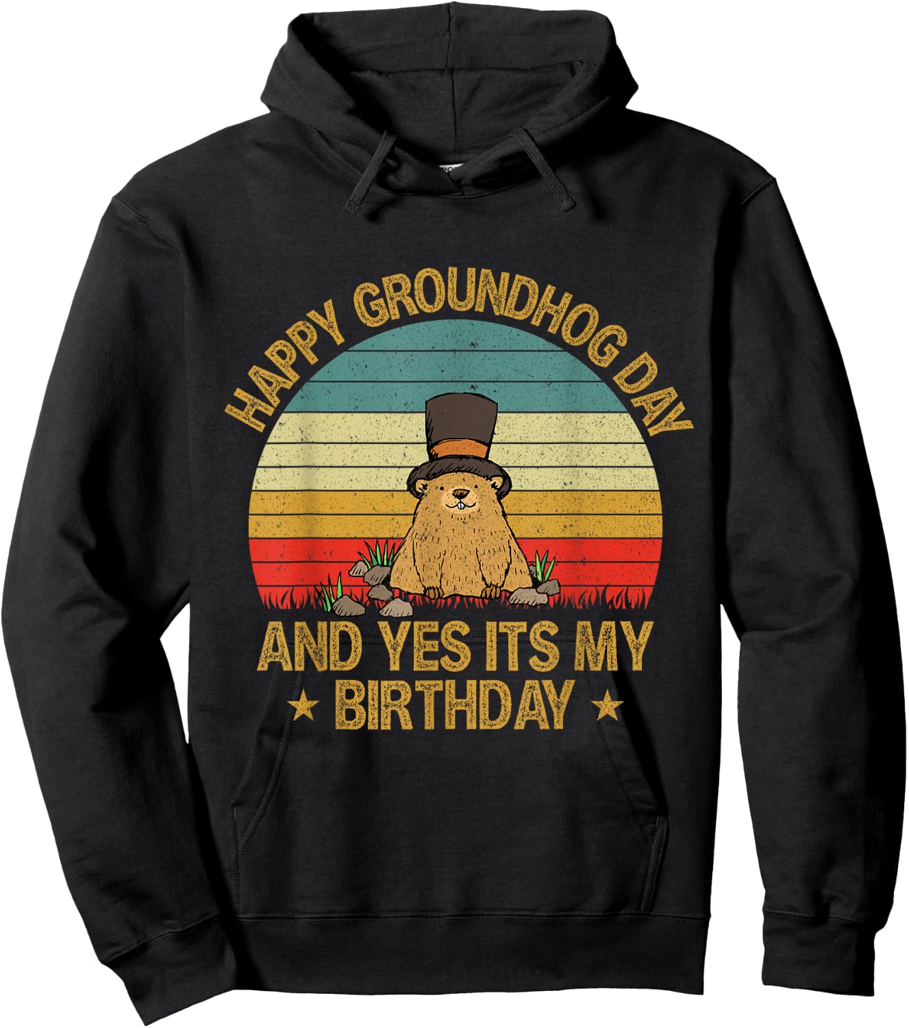 Happy Groundhog Day Lovers Costume Boys Girls Women Men Hoodie - Hoodie | Black
