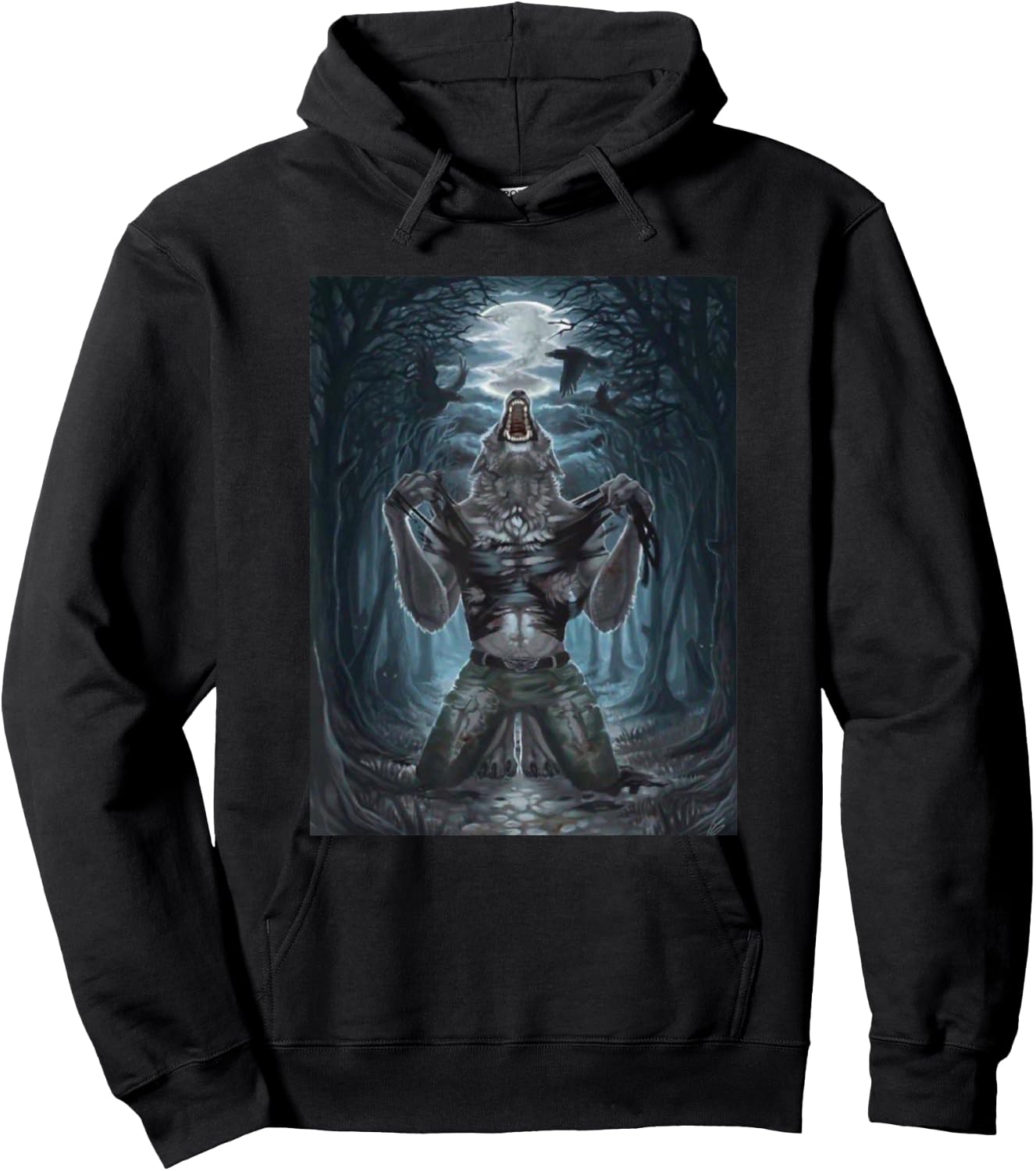 Werewolf Ripping Off Meme Hoodie - Hoodie | Black