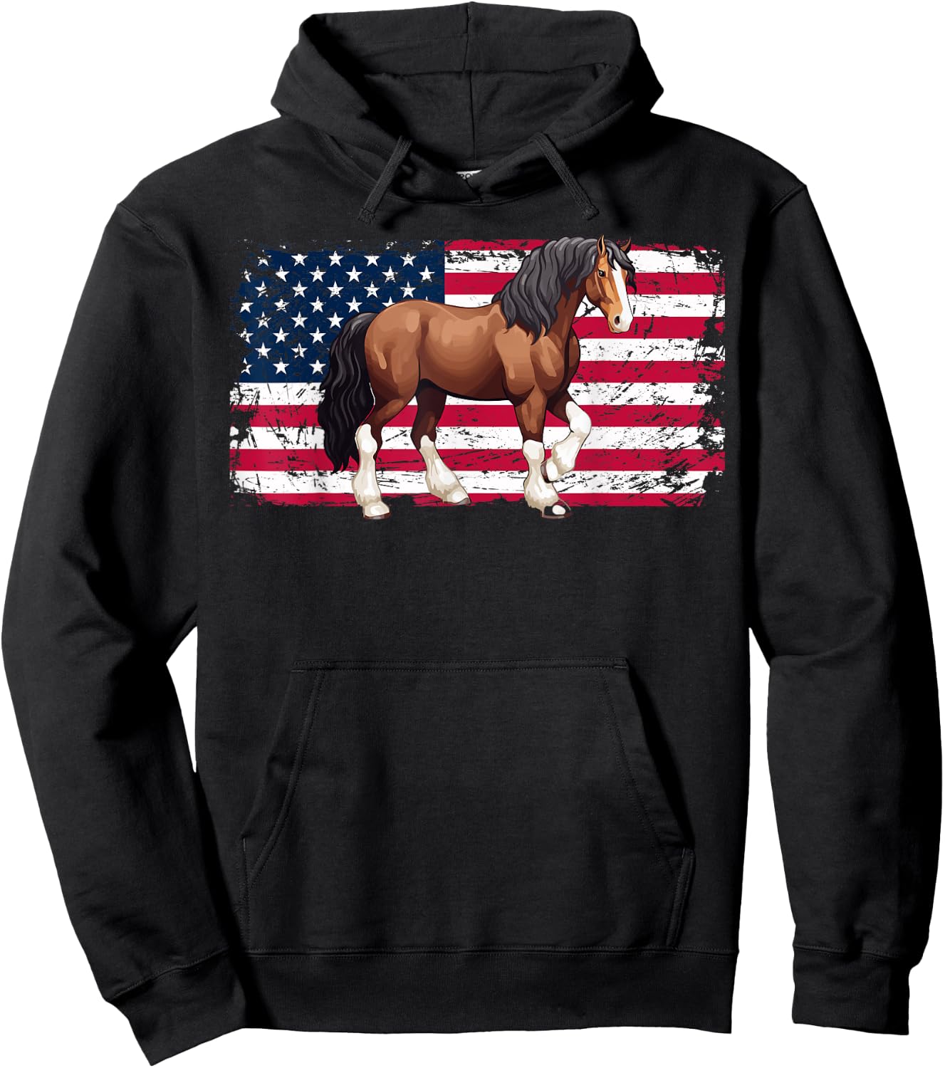 Clydesdale Horse Owner Horse Lover Horseback Riding Hoodie - Hoodie | Black