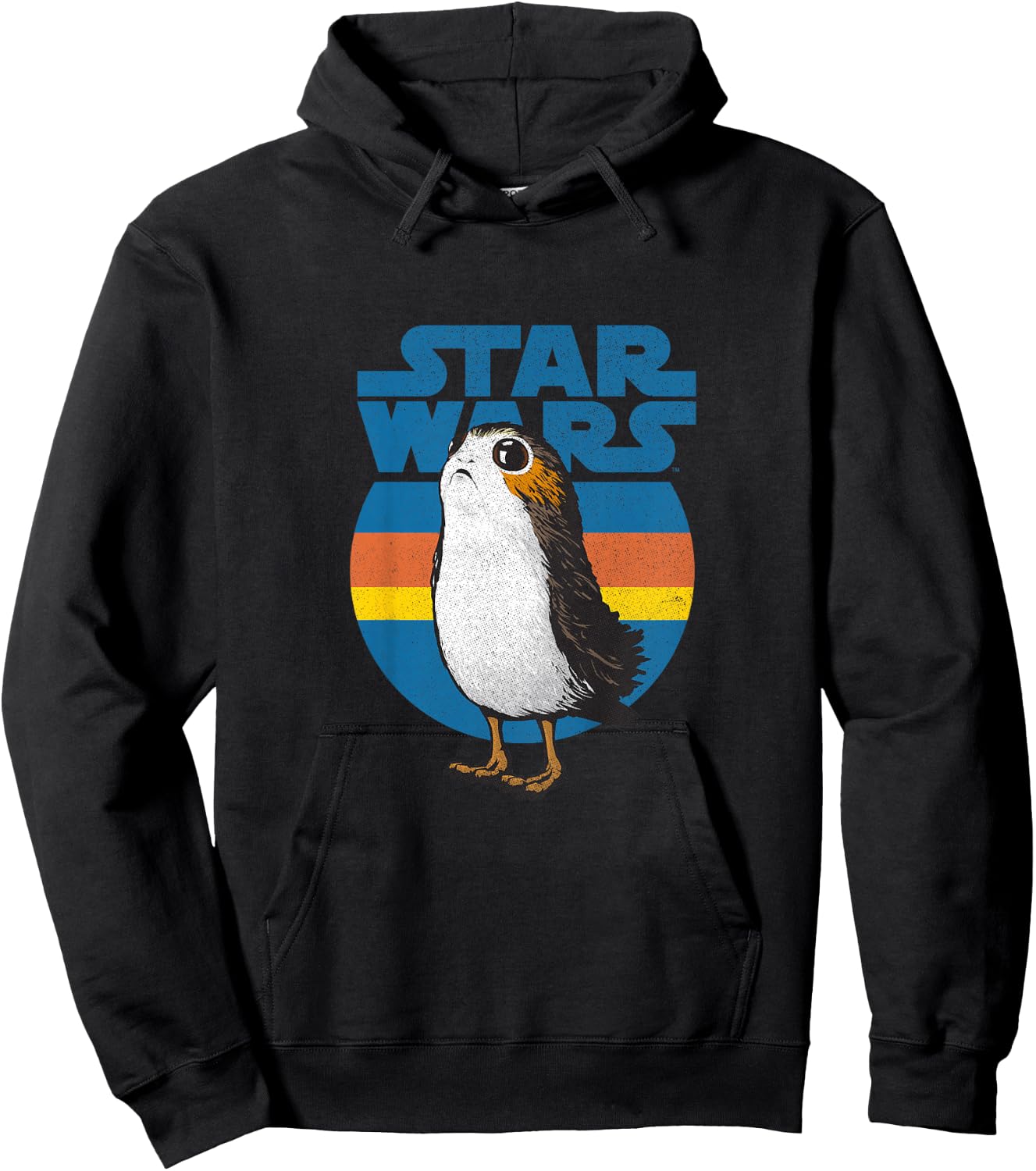 Kids Star Wars: The Last Jedi Vintage Seventies Porg Stripe Hoodie - Hoodie | Black