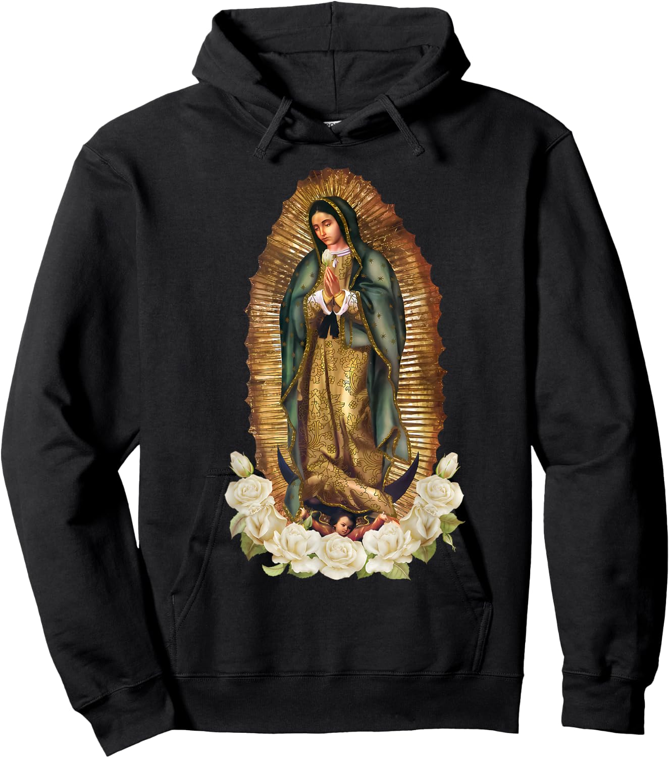 Our Lady of Guadalupe Virgin Mary Catholic Saint Hoodie - Hoodie | Black