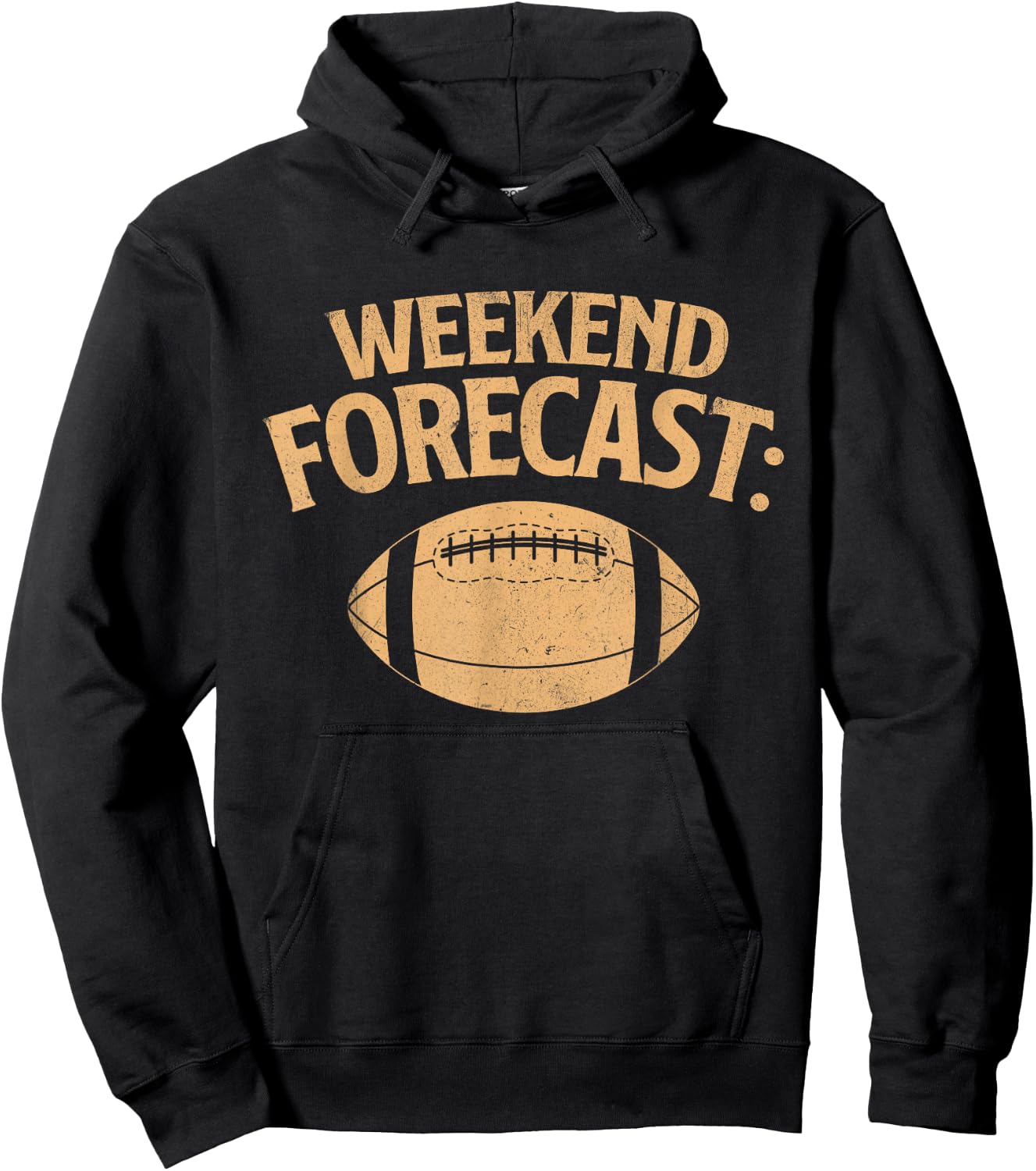 Weekend Forecast - American USA Football Player Sports Lover Hoodie - Hoodie | Black