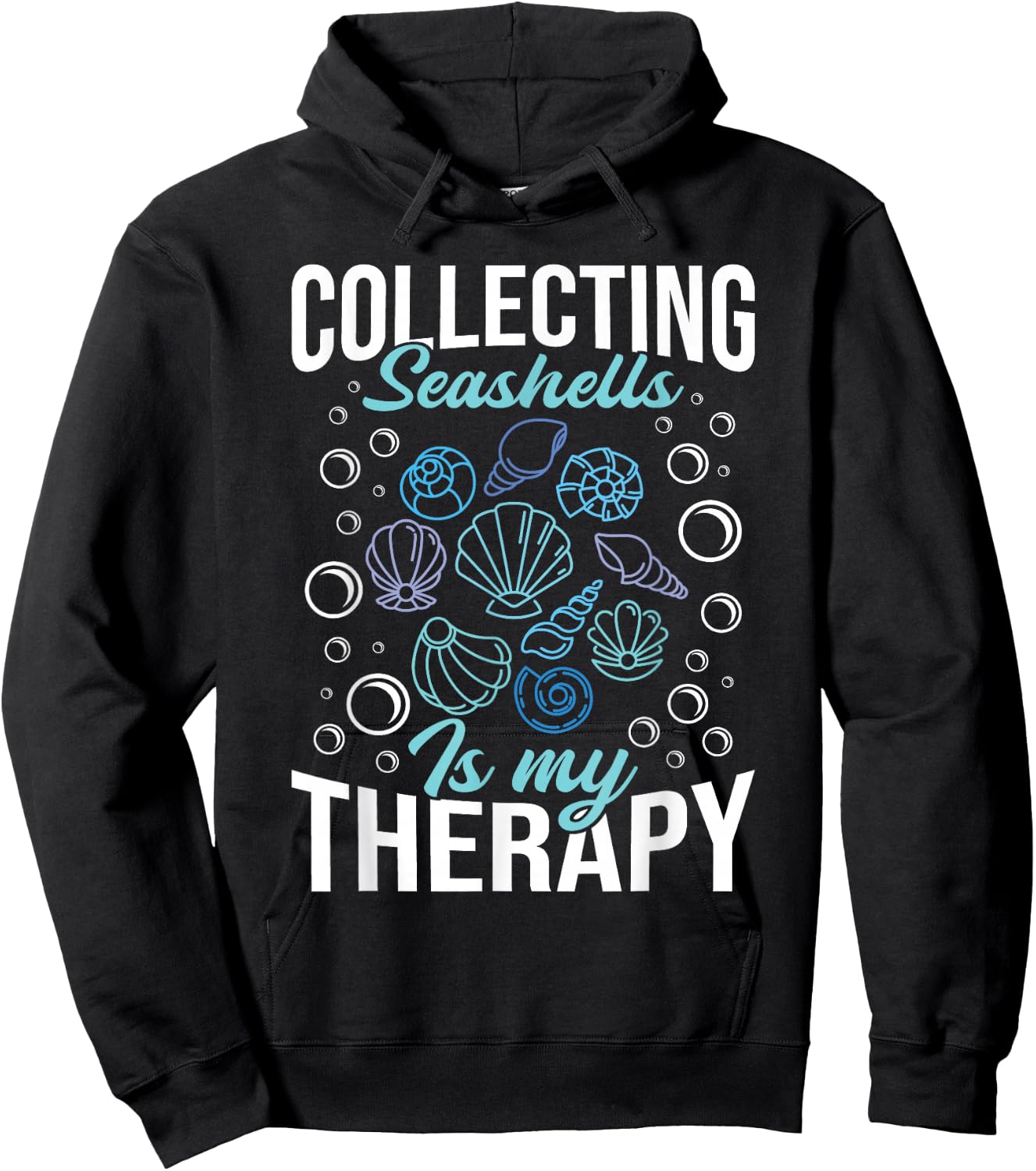 Collecting Seashells Is My Therapy - Shelling Beachcomber Hoodie - Hoodie | Black