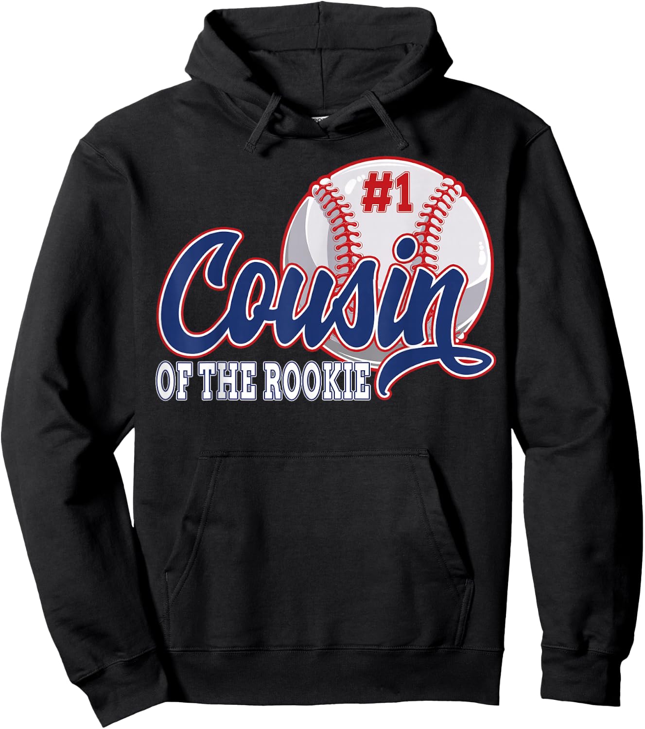 Cousin Of The Rookie Baseball 1st Birthday Baseball Theme Hoodie - Hoodie | Black