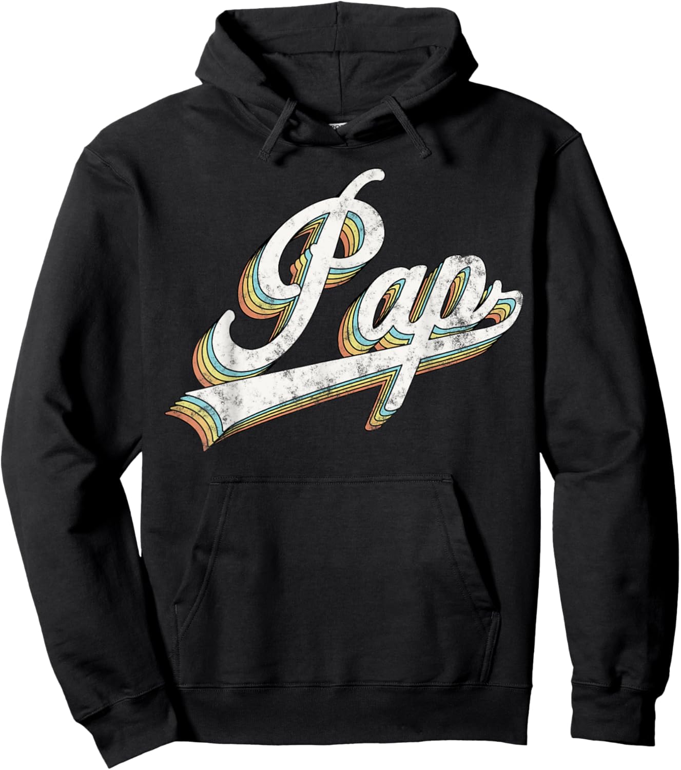 Pap Vintage Retro Style Father’s day Gift Papa Grandpa Hoodie - Hoodie | Black