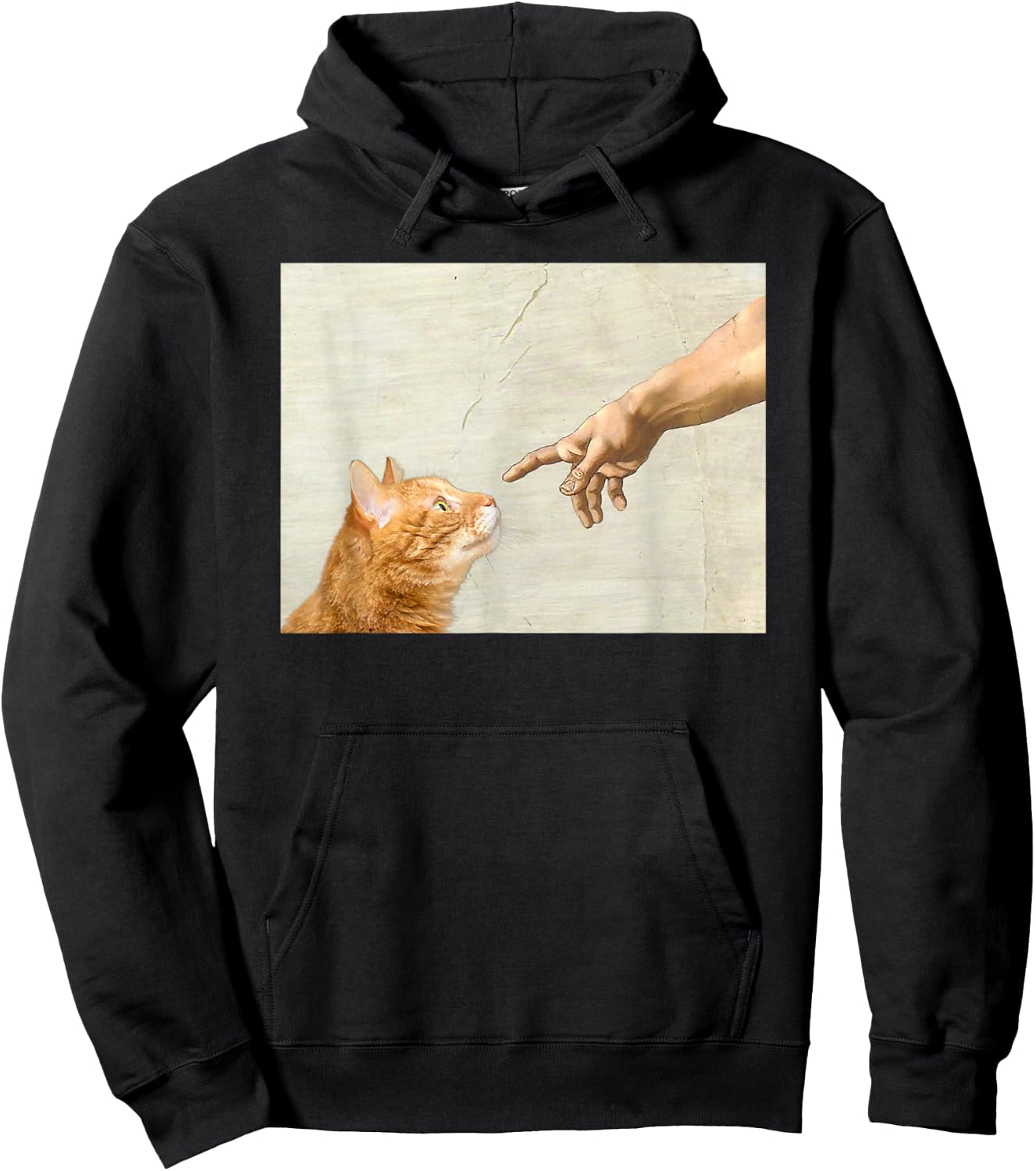 Cute Aesthetic Funny Cat Art Graphic y2k Teen Girl Hoodie - Hoodie | Black