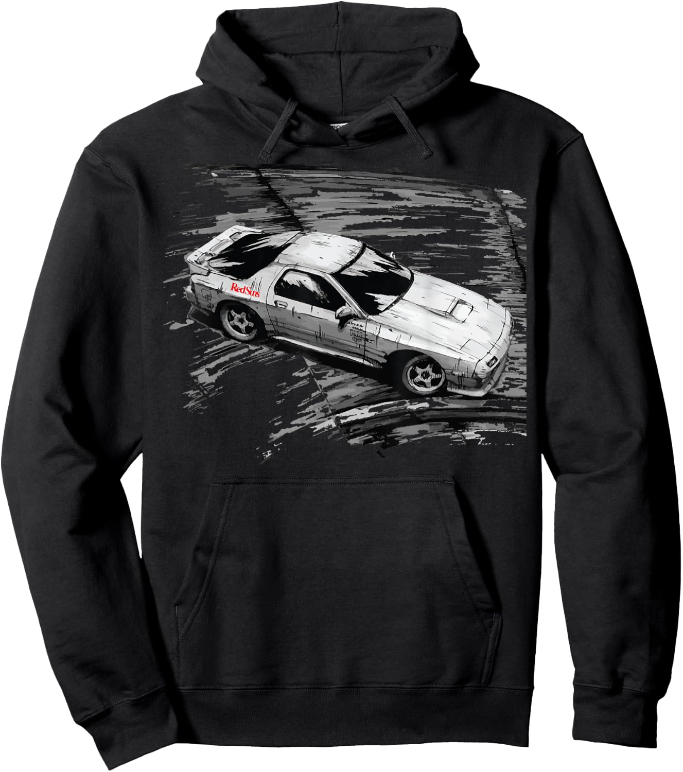 JDM Car Street Drift Race - FC ROTARY Hoodie - Hoodie | Black