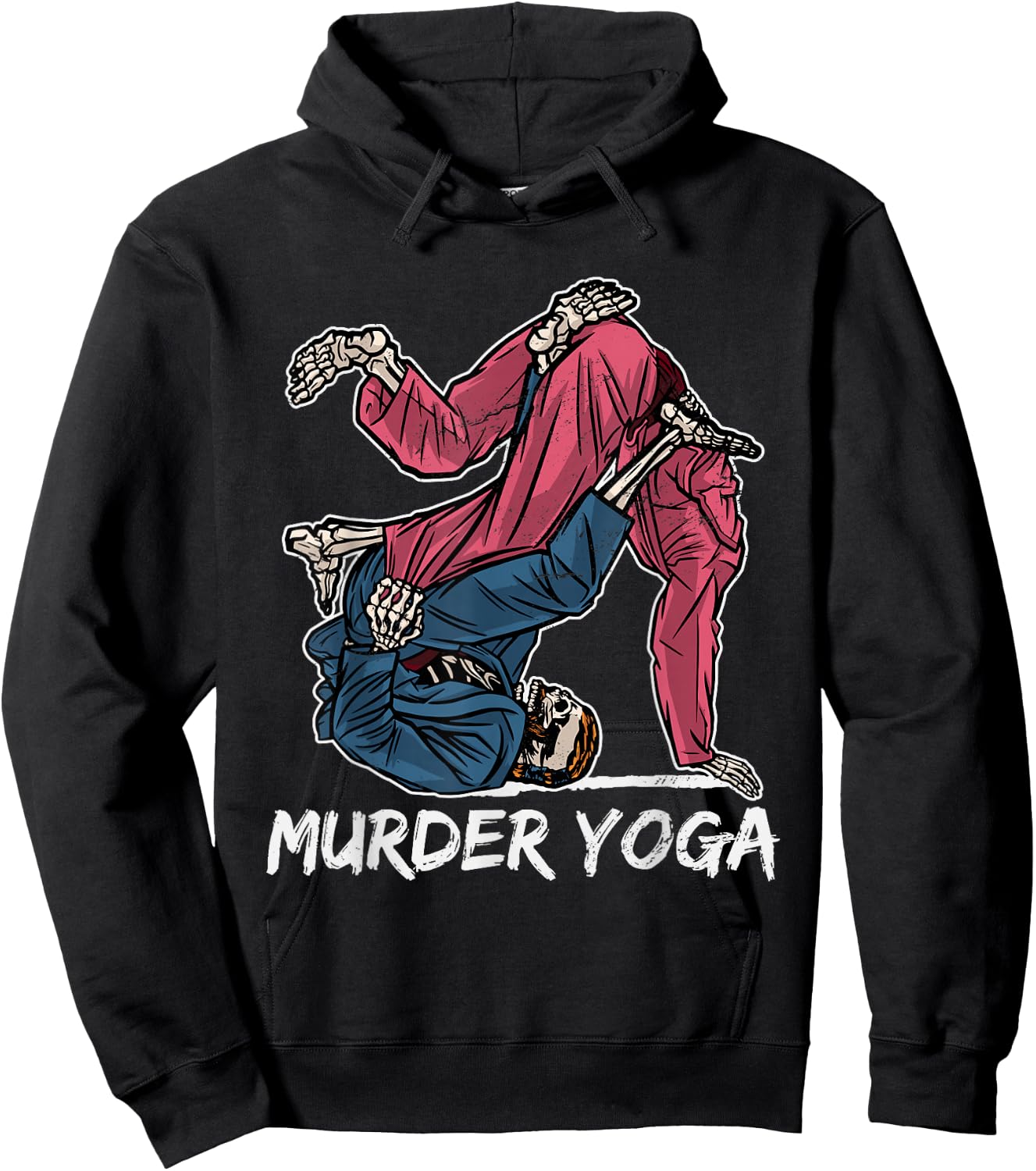 Retro Brazilian Jui Jitsu Clothing Murder Yoga BJJ Grappling Vintage Jujutsu Martial Arts Hoodie - Hoodie | Black