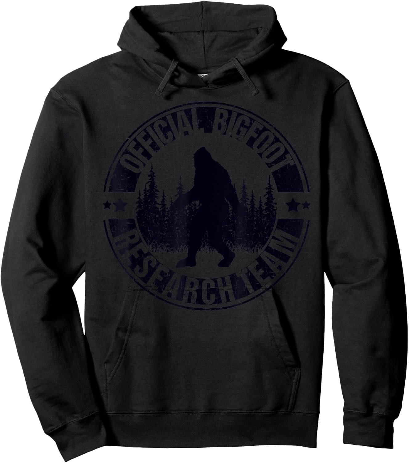 Bigfoot Research Team Sasquatch Search Bigfoot Silhouette Hoodie - Hoodie | Black