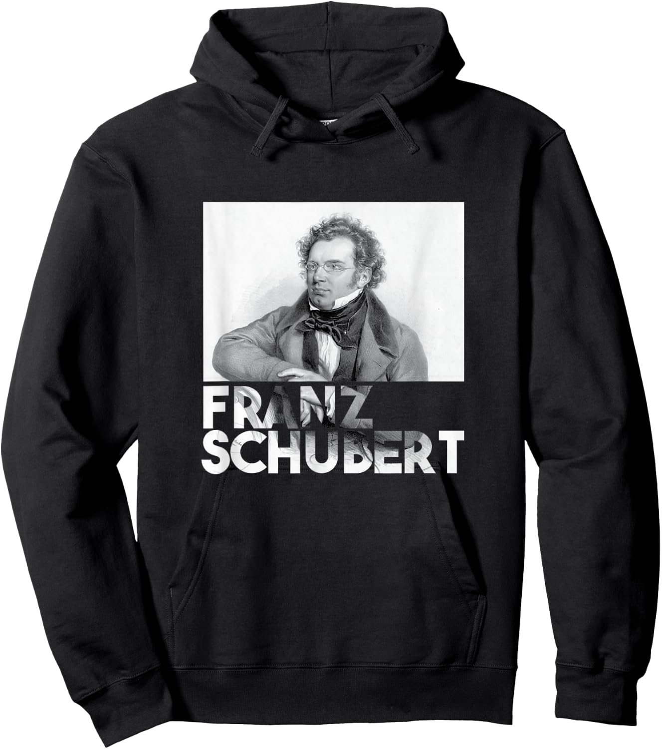 Franz Schubert Composer Portrait Hoodie - Hoodie | Black
