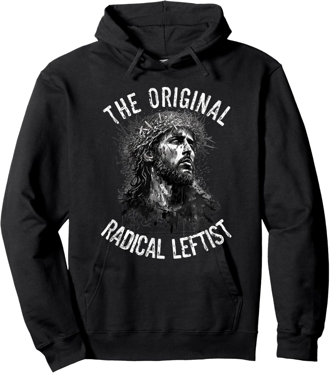 Political Activism Jesus The Original Radical Leftist Progressive Christian - Adults - Socially Conscious - - Short Sleeve - Black - X-Small Hoodie - Hoodie | Black