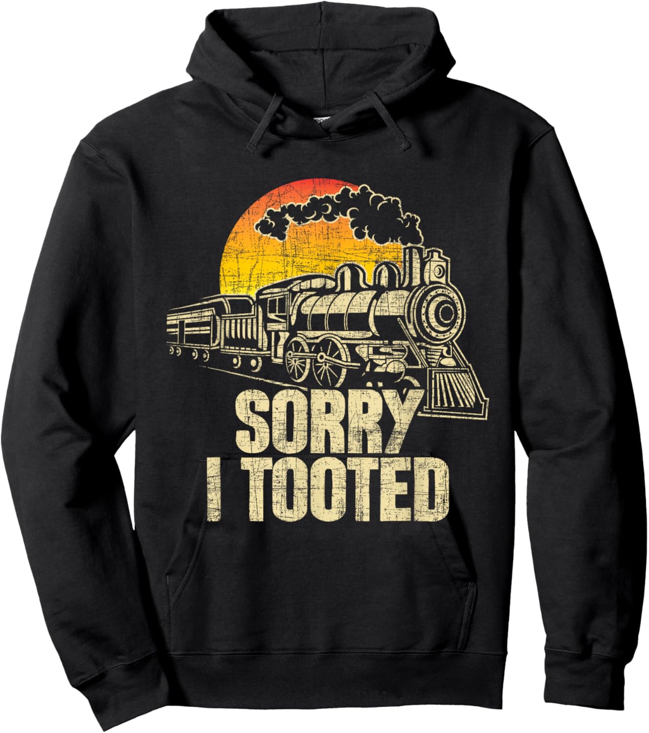 Sorry I Tooted - Railroad Locomotive Model Train Conductor Hoodie - Hoodie | Black