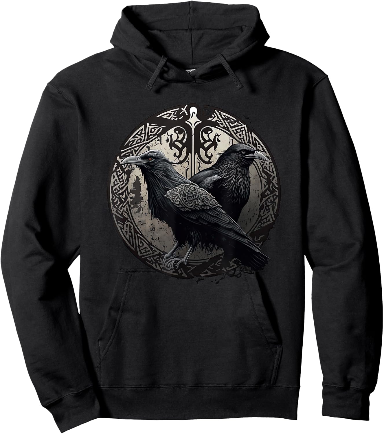 Huginn and Muninn Ravens Norse Mythology Viking Symbols Hoodie - Hoodie | Black