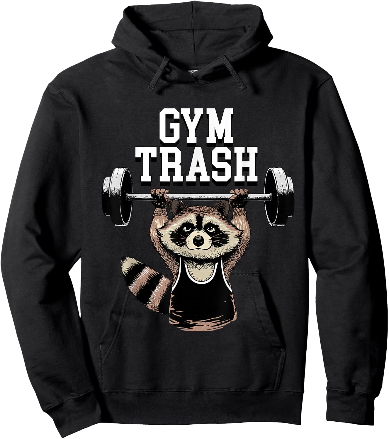 Funny Workout Shirt Raccoon Gym Trash Panda Gym Rats Lifter Hoodie - Hoodie | Black