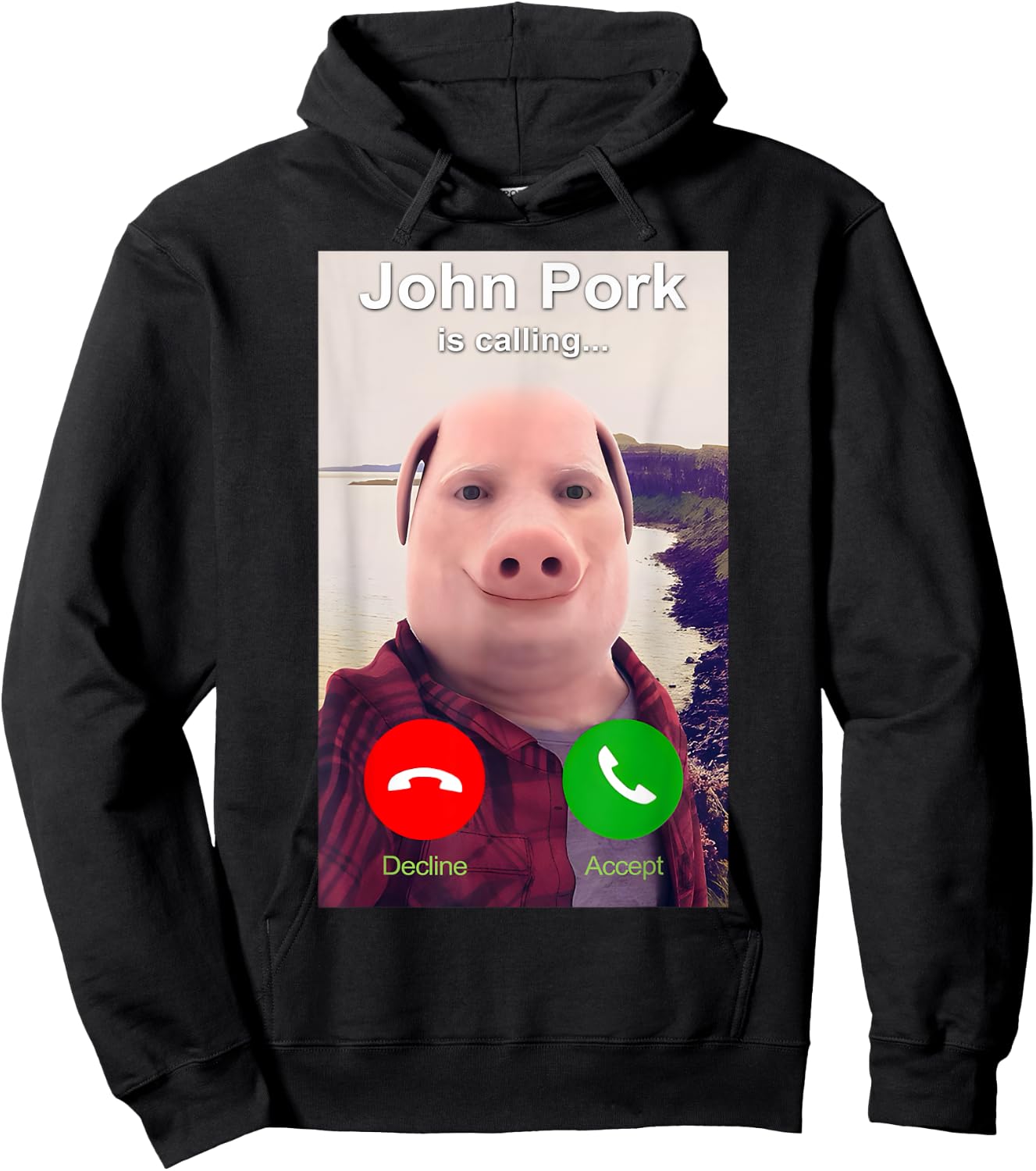 John Pork is Calling Shirt Hoodie - Hoodie | Black
