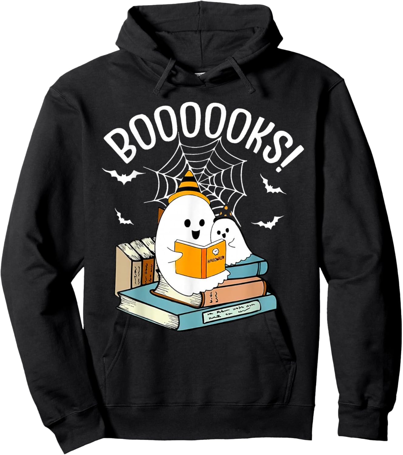 Kid Halloween Costume Boooooks Hoodie - Hoodie | Black