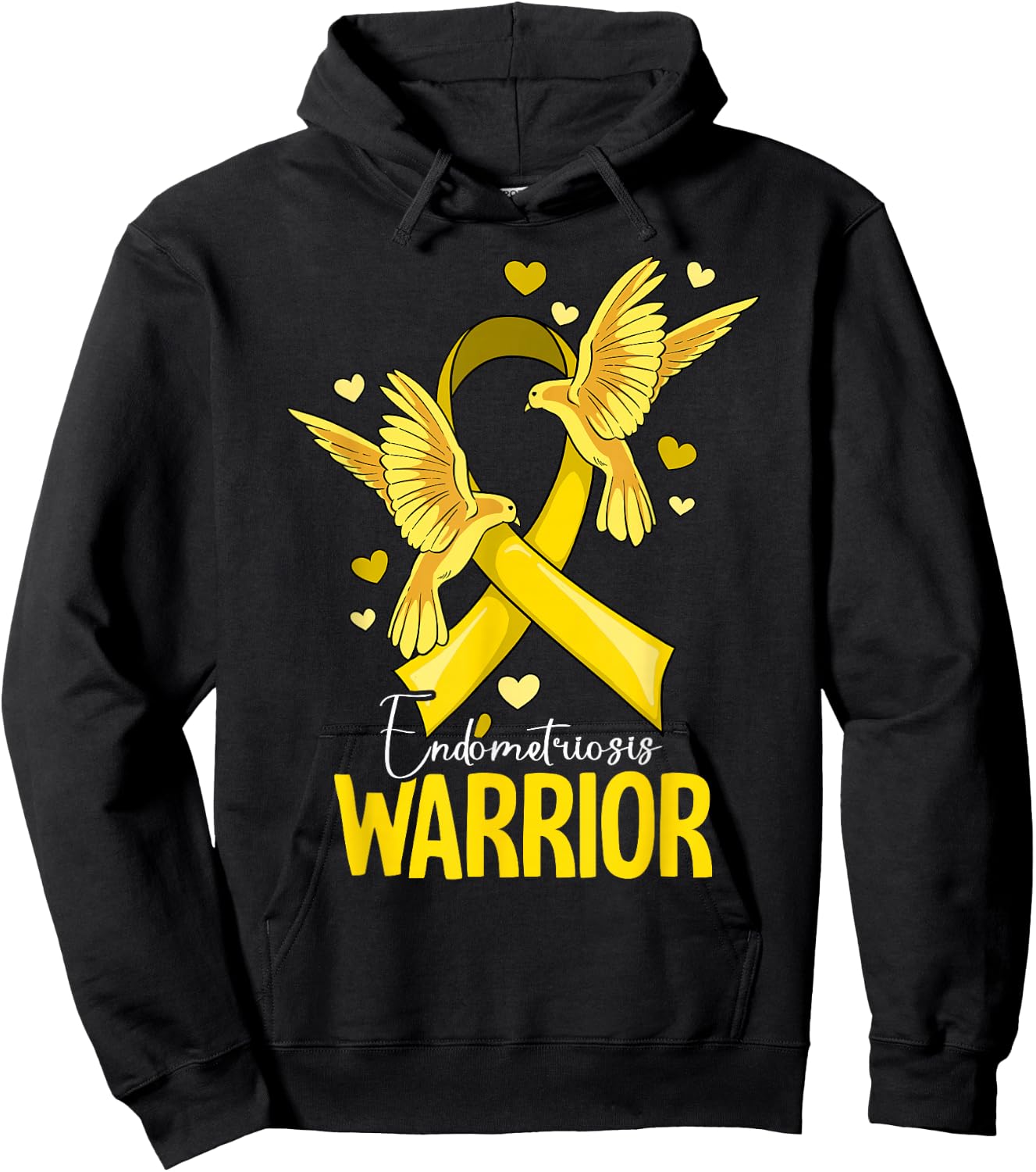 Warrior Endometriosis Awareness Hoodie - Hoodie | Black
