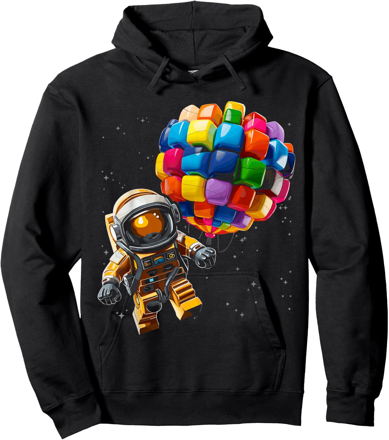 Master Builder Bricks Blocks Play Toys Astronaut Hoodie - Hoodie | Black