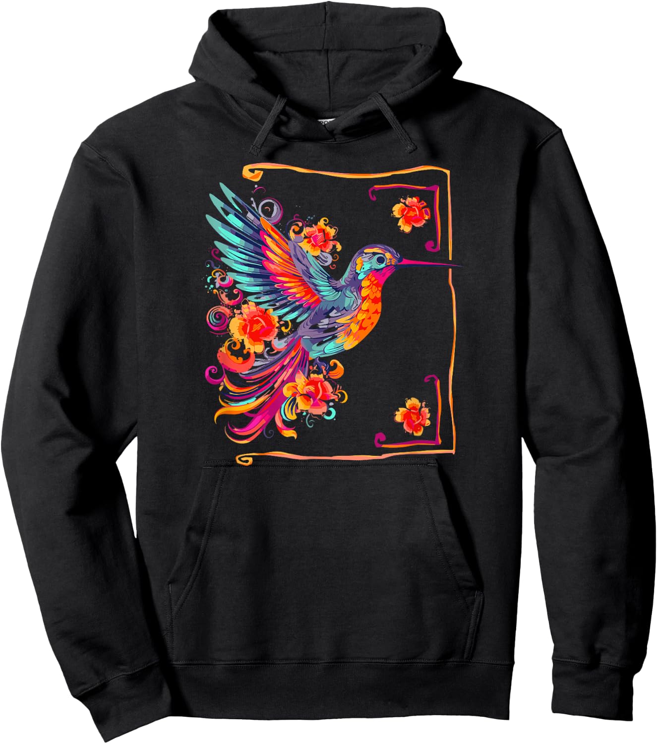 Hummingbird Bird Watcher Flower Wildlife Nature Nectar Hoodie - Hoodie | Black