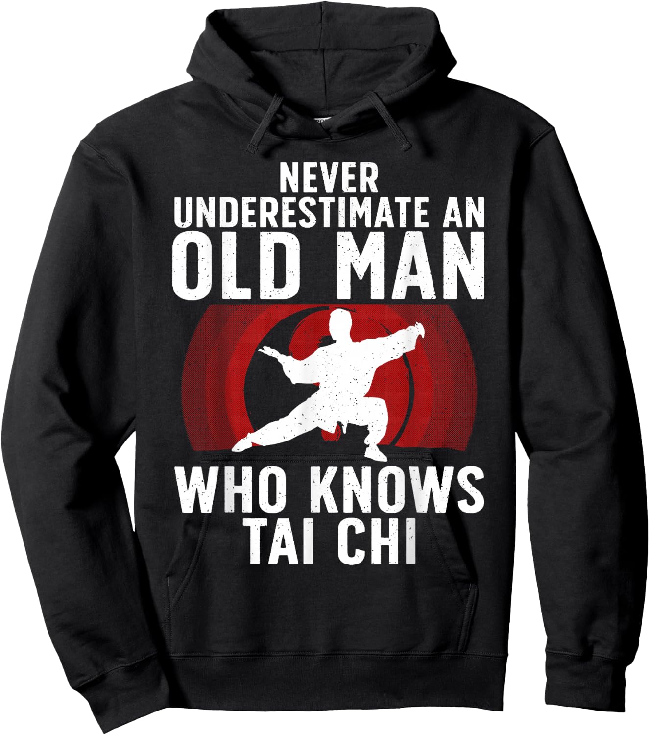 Cool Tai Chi Art for Grandpa Men Martial Arts Tai Chi Lovers Hoodie - Hoodie | Black