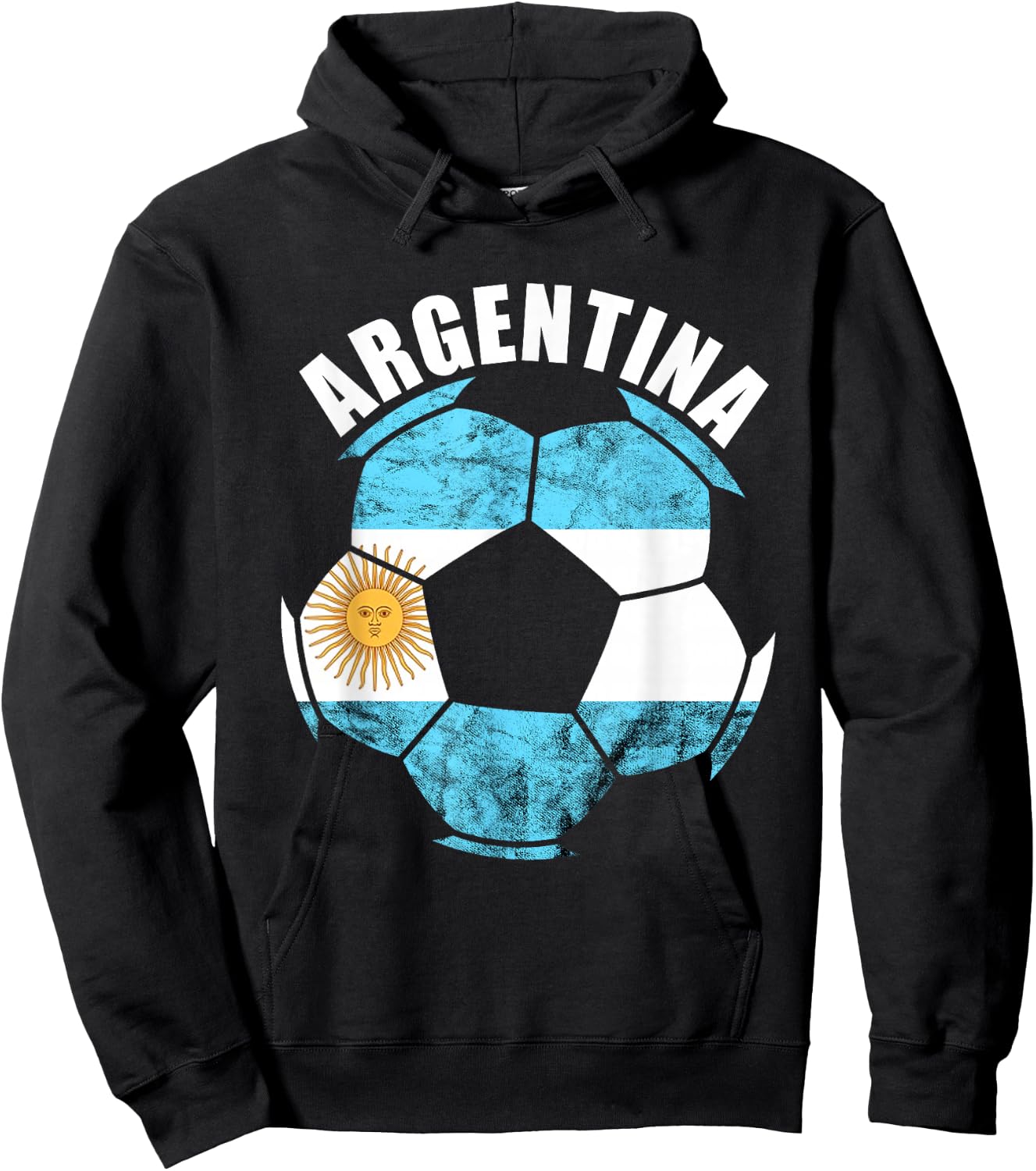 Argentina Soccer Ball Sun Of May Argentina Argentina Flag Hoodie - Hoodie | Black