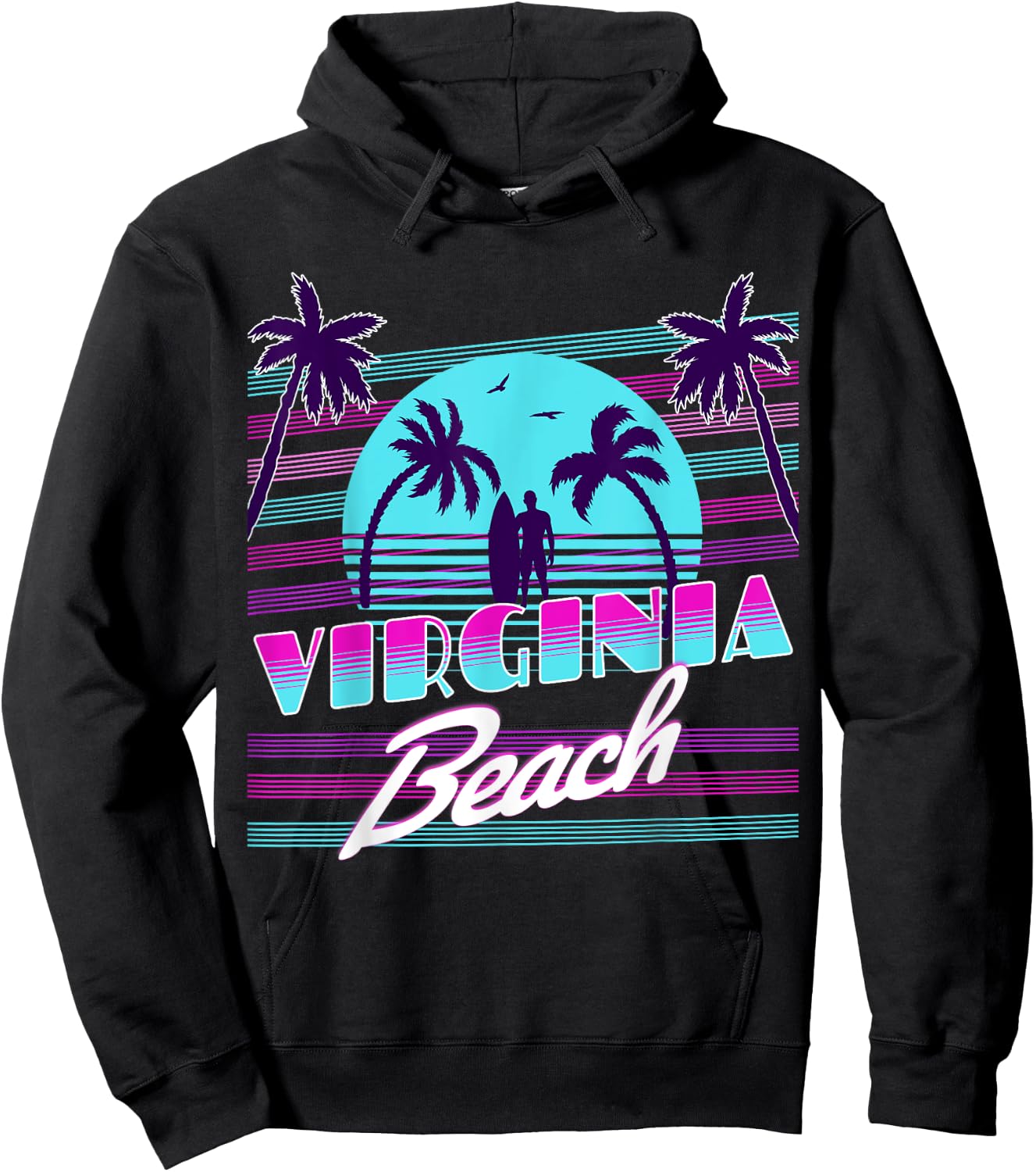 Virginia Beach Women Kids Hoodie - Hoodie | Black