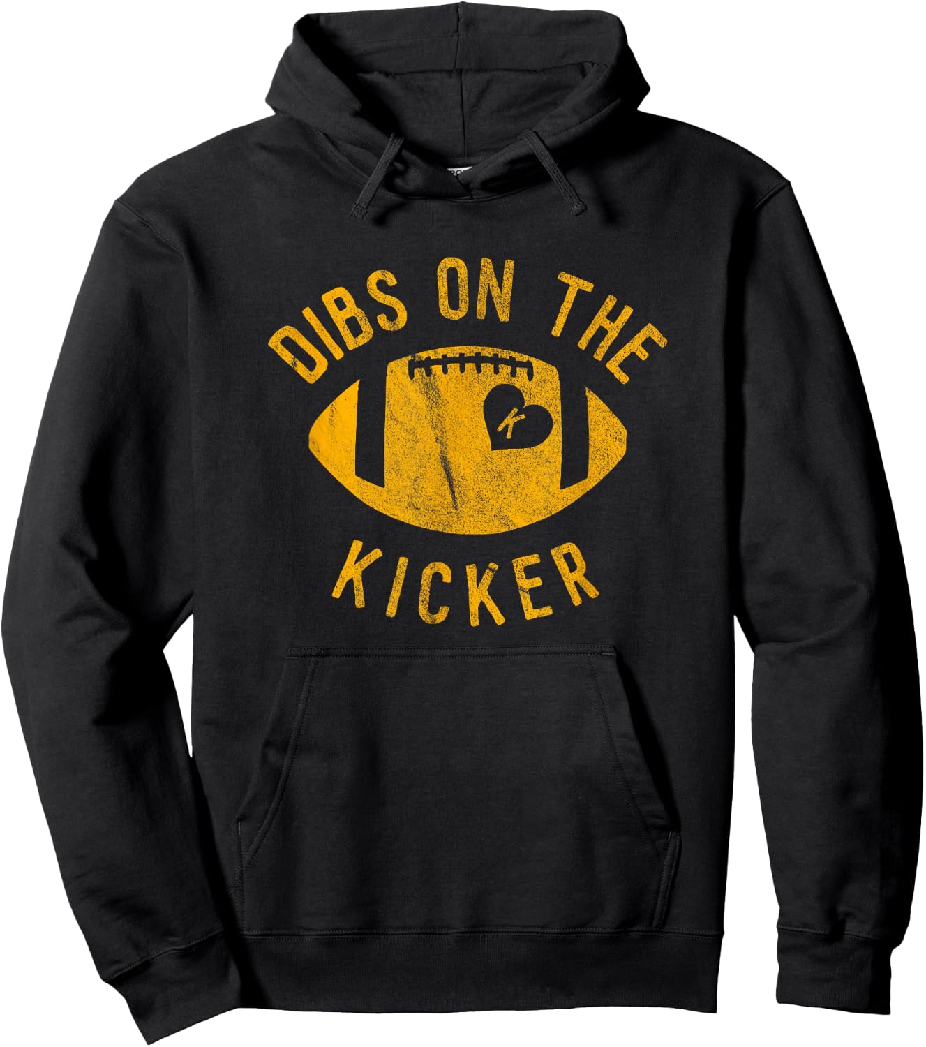 Dibs On The Kicker Funny Football Wife Girlfriend Love Hoodie - Hoodie | Black