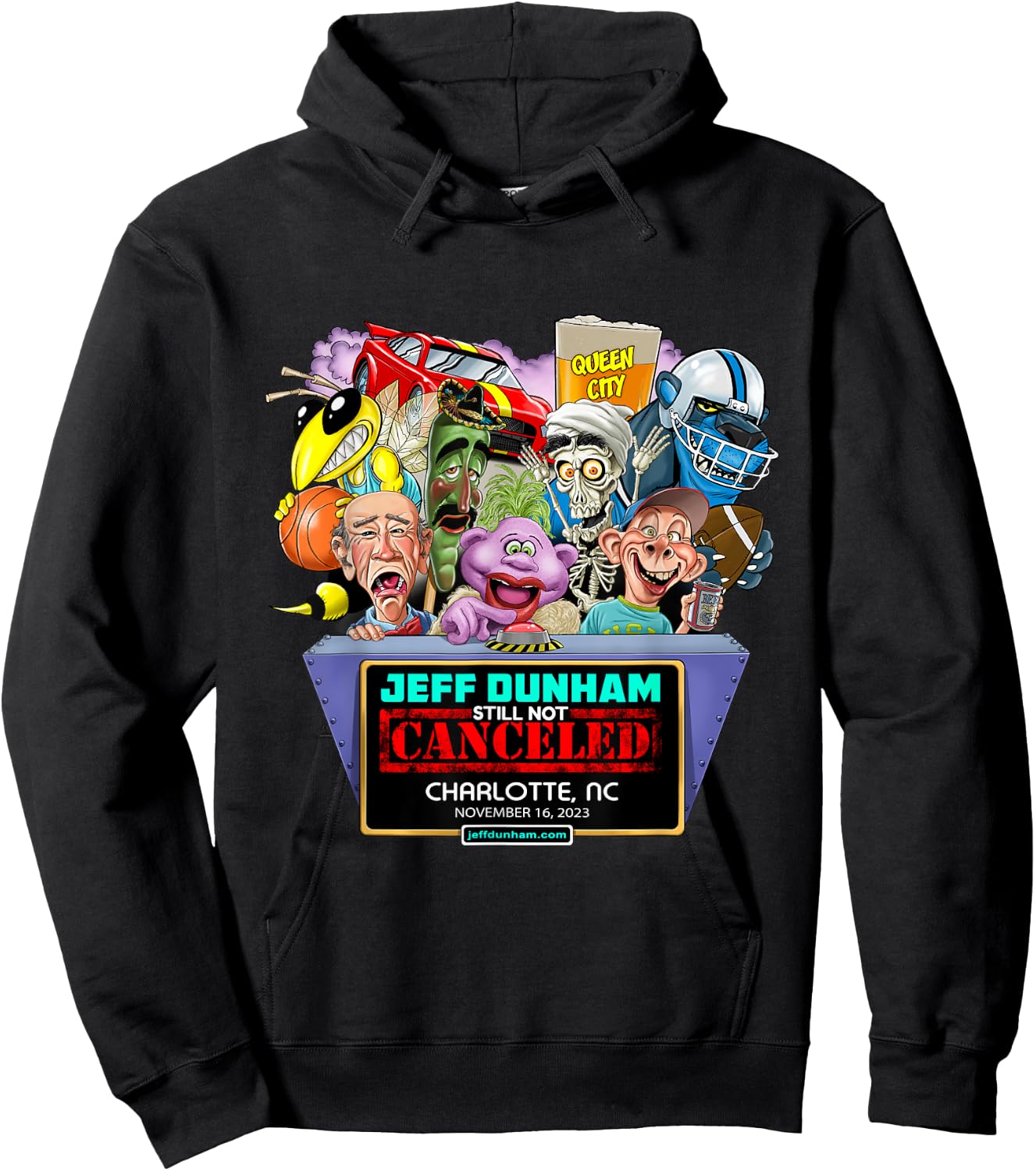 Jeff Dunham Charlotte, NC (2023) Hoodie - Hoodie | Black