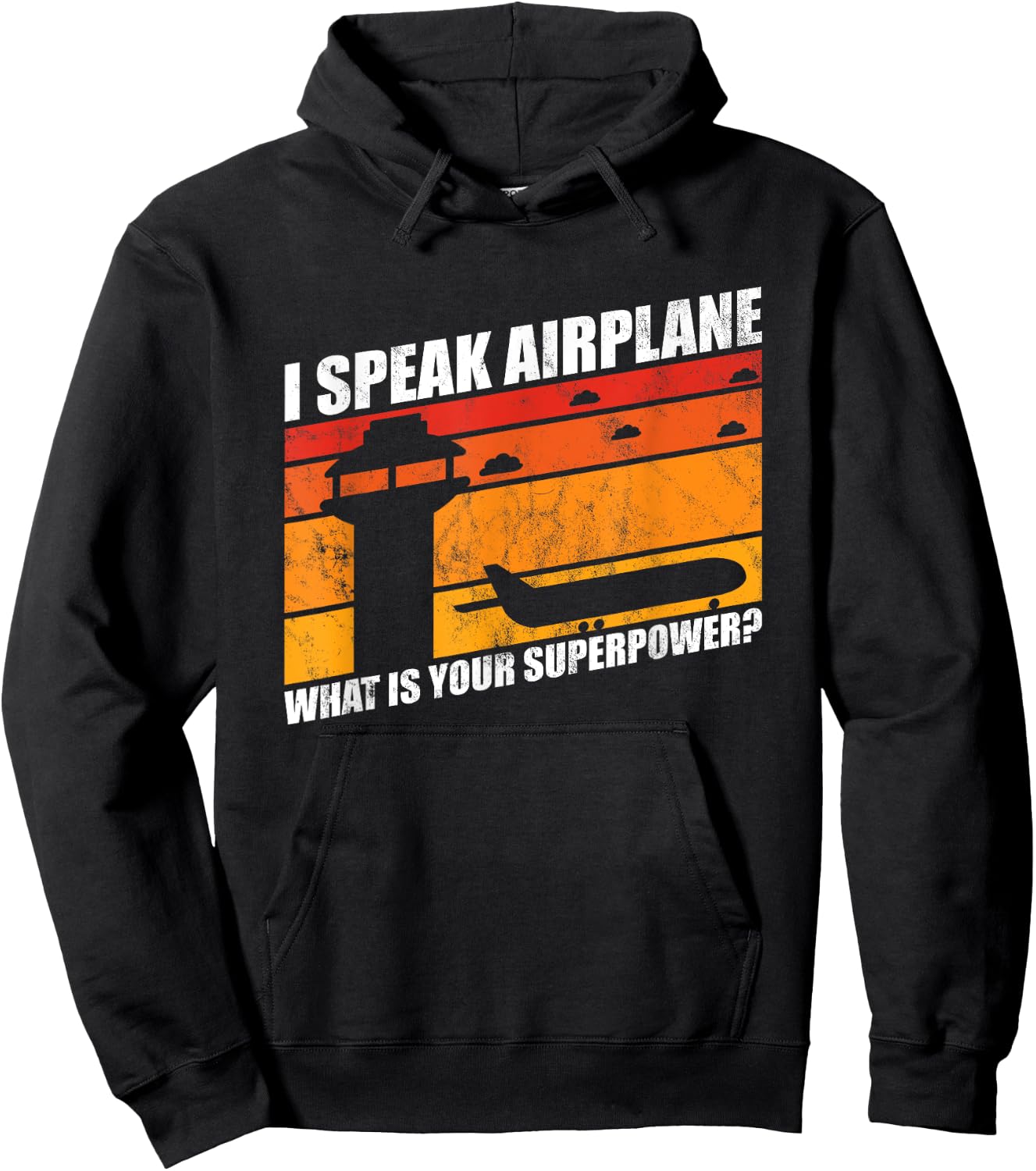Airplane Air Traffic Controller aircraft control design Hoodie - Hoodie | Black