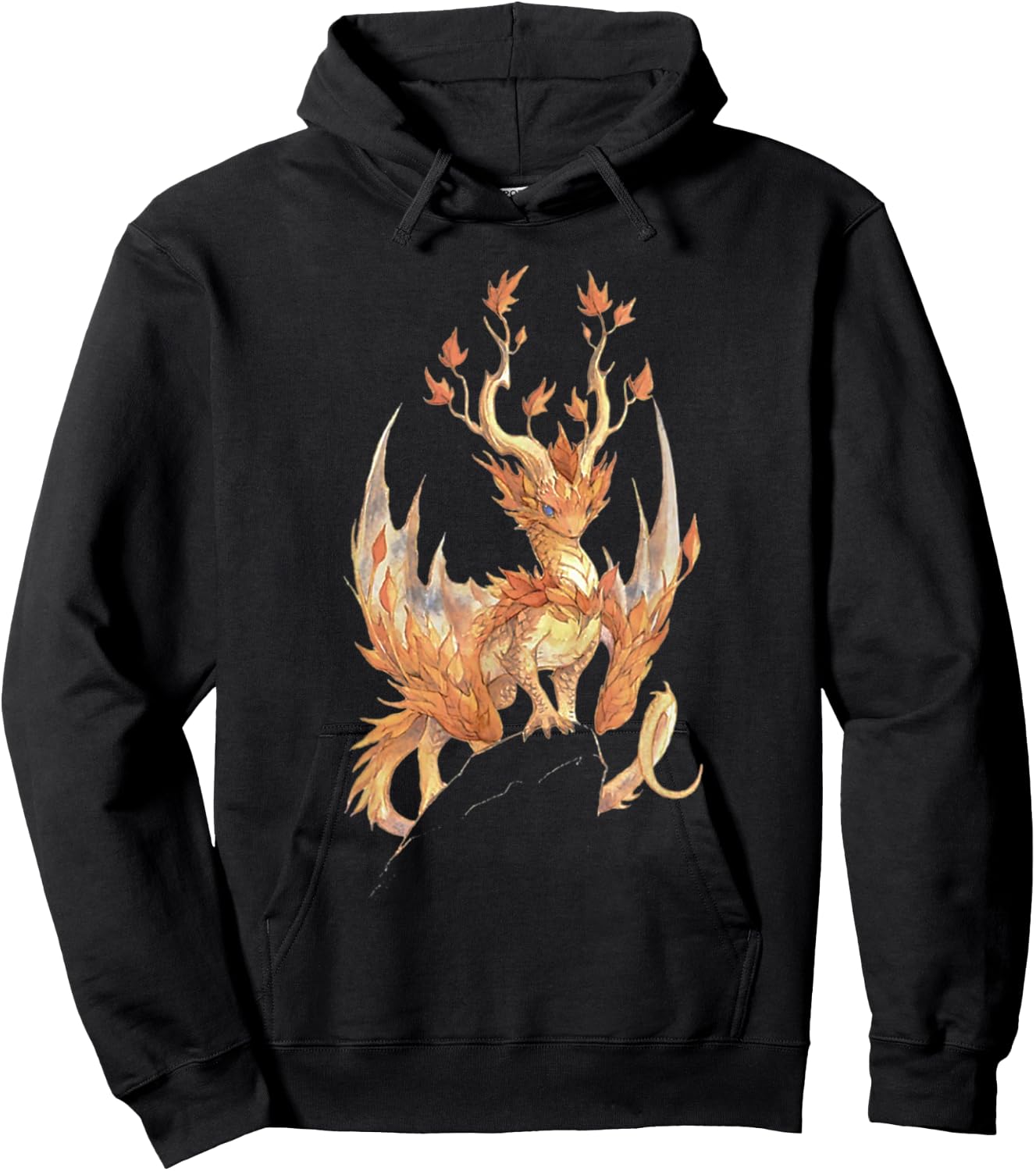 Fall Dragon Leaves Autumn Dragon Lover Hoodie - Hoodie | Black