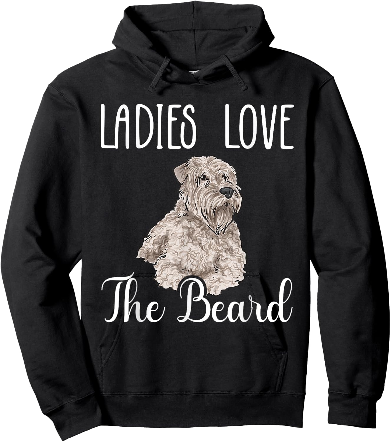 Ladies Love The Beard Soft Coated Wheaten Terrier Hoodie - Hoodie | Black