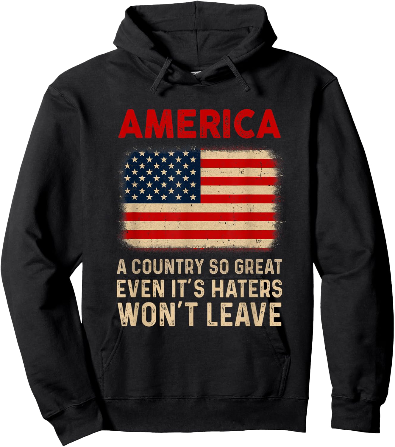 America A Country So Great Usa Us Flag Patriotic 4Th Of July Hoodie - Hoodie | Black