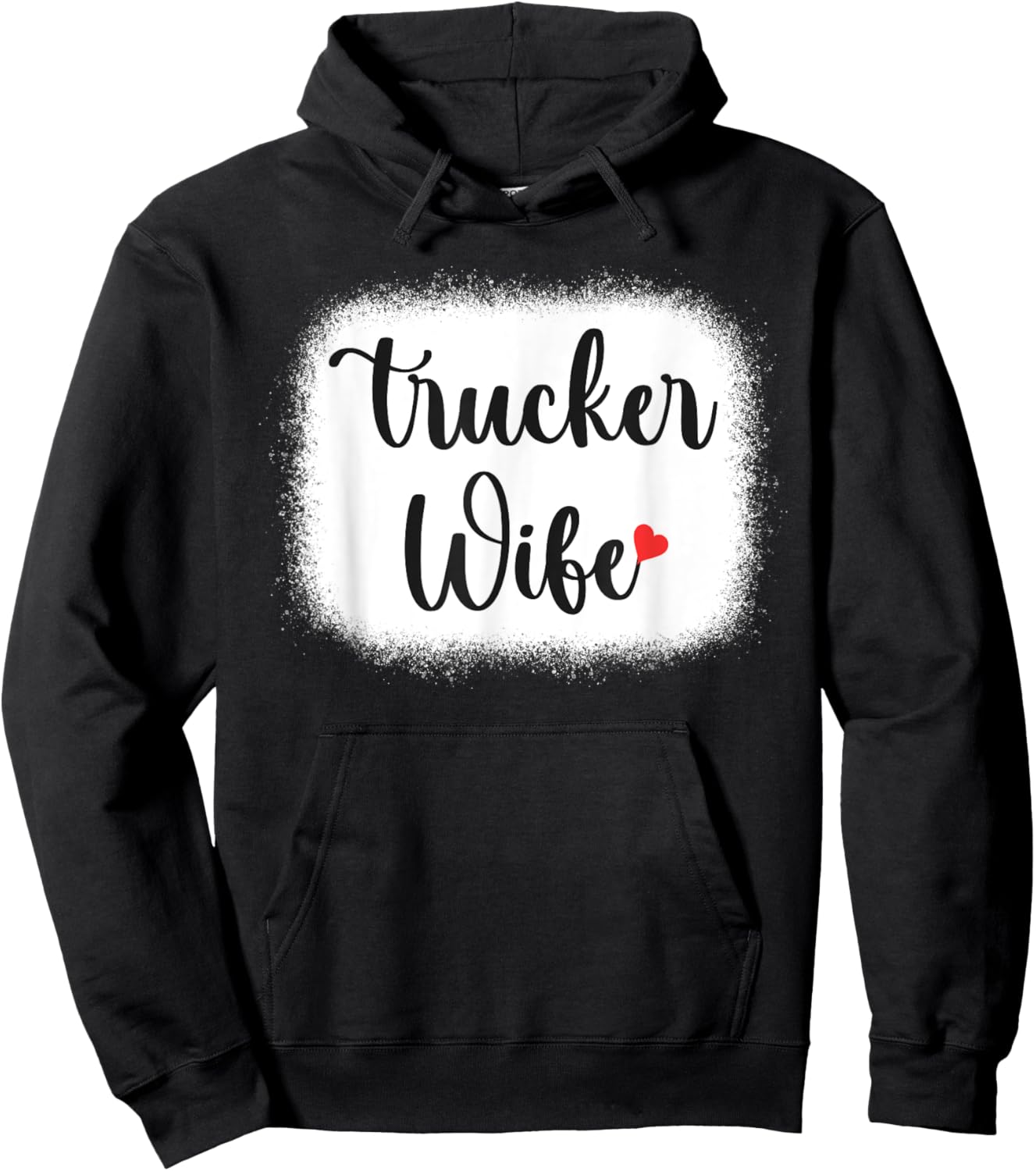 Truck Driver Wife Mom Women's Gift Funny Trucker Wife Hoodie - Hoodie | Black