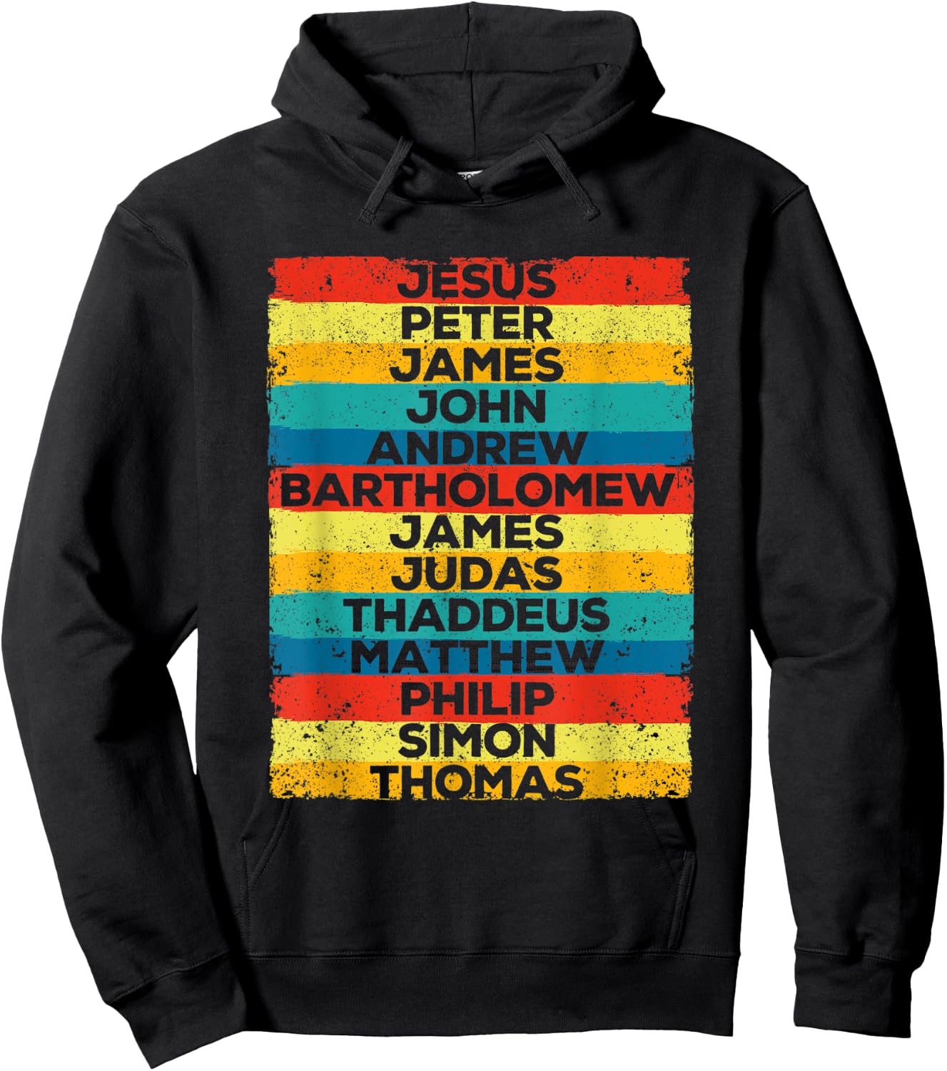 Jesus Christ 12 Apostles Disciples Funny Christmas Religous Hoodie - Hoodie | Black