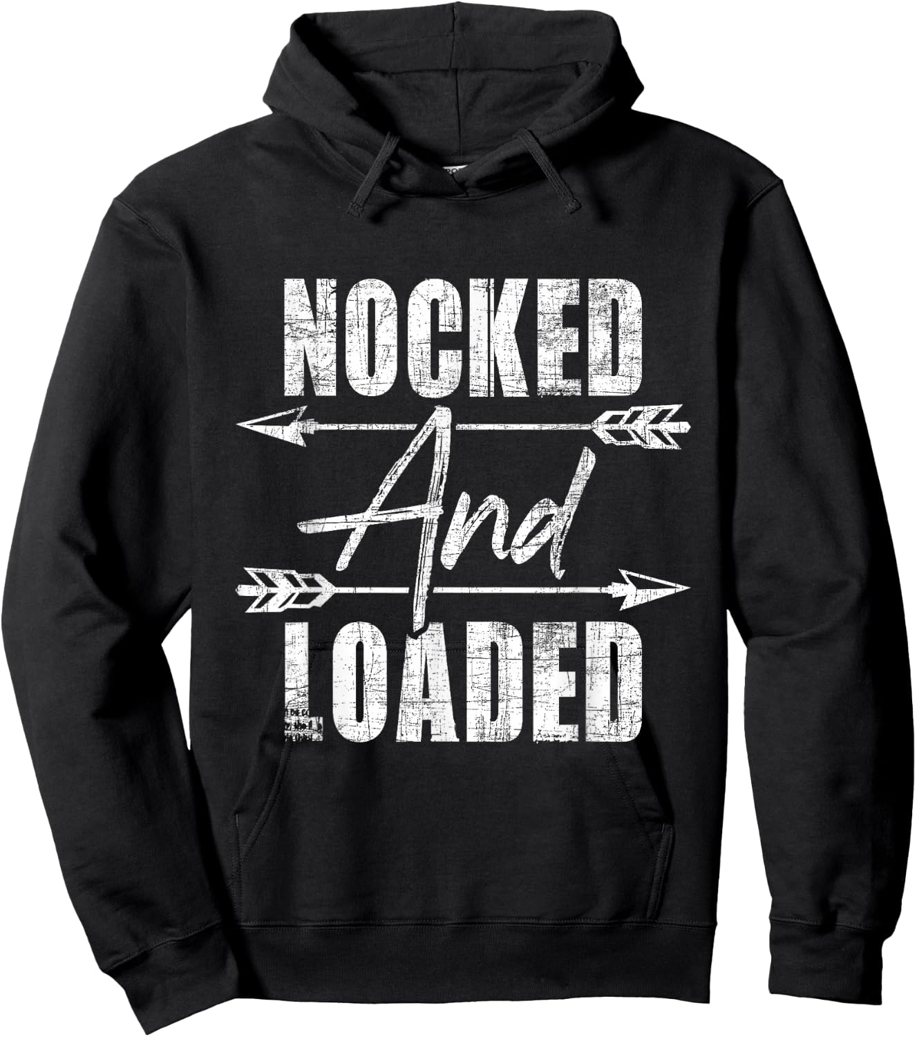 Nocked and Loaded - Archery Archer Bowman Bows Bowhunting Hoodie - Hoodie | Black