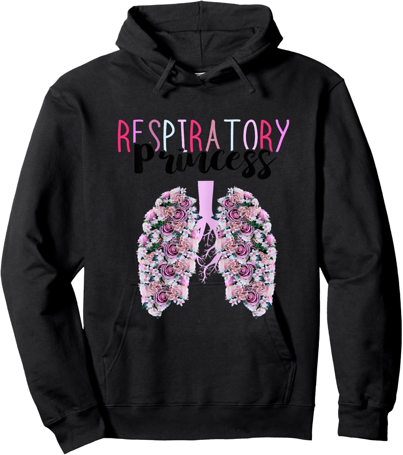 Respiratory Princess Lung Doctor RT Respiratory Therapist Hoodie - Hoodie | Black