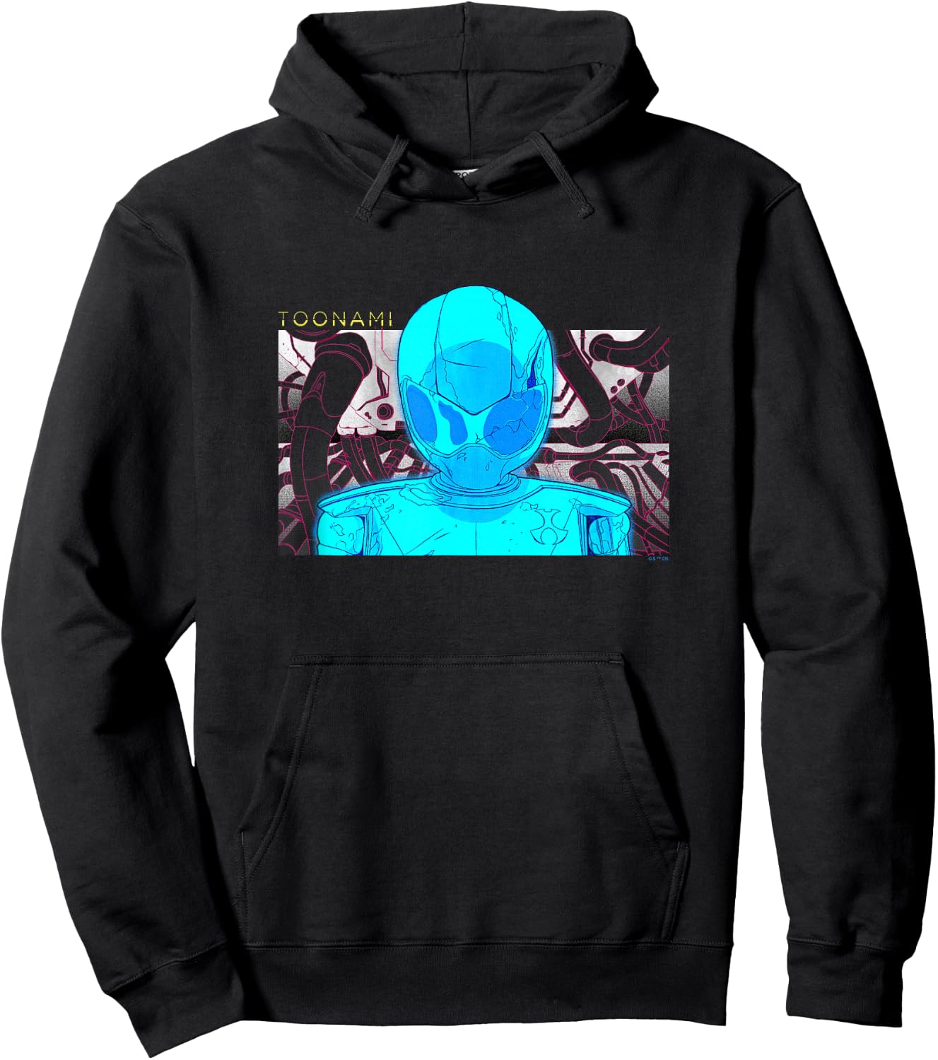 Toonami T.O.M. Blue Schematic Screen Grab Hoodie - Hoodie | Black