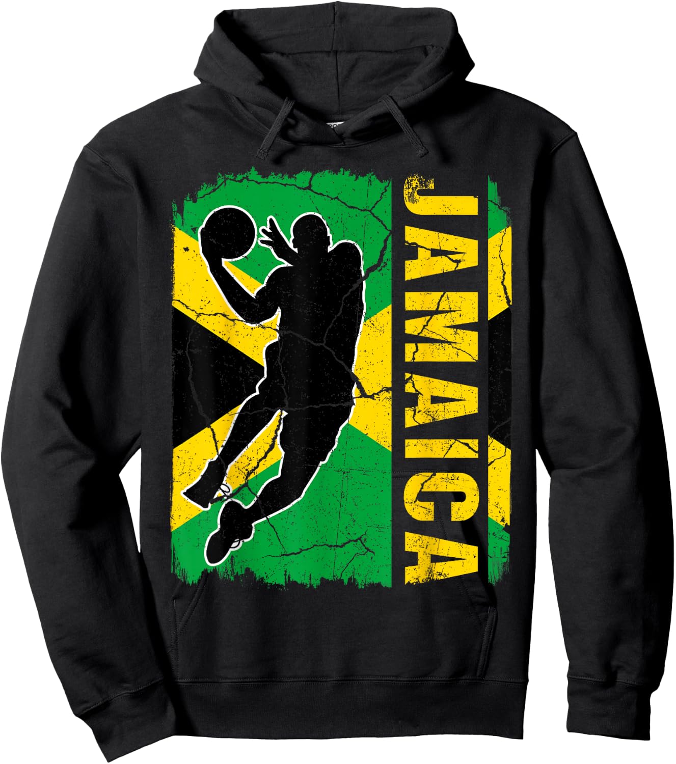 Jamaican Basketball Player Jamaica Flag Basketball Fans Hoodie - Hoodie | Black