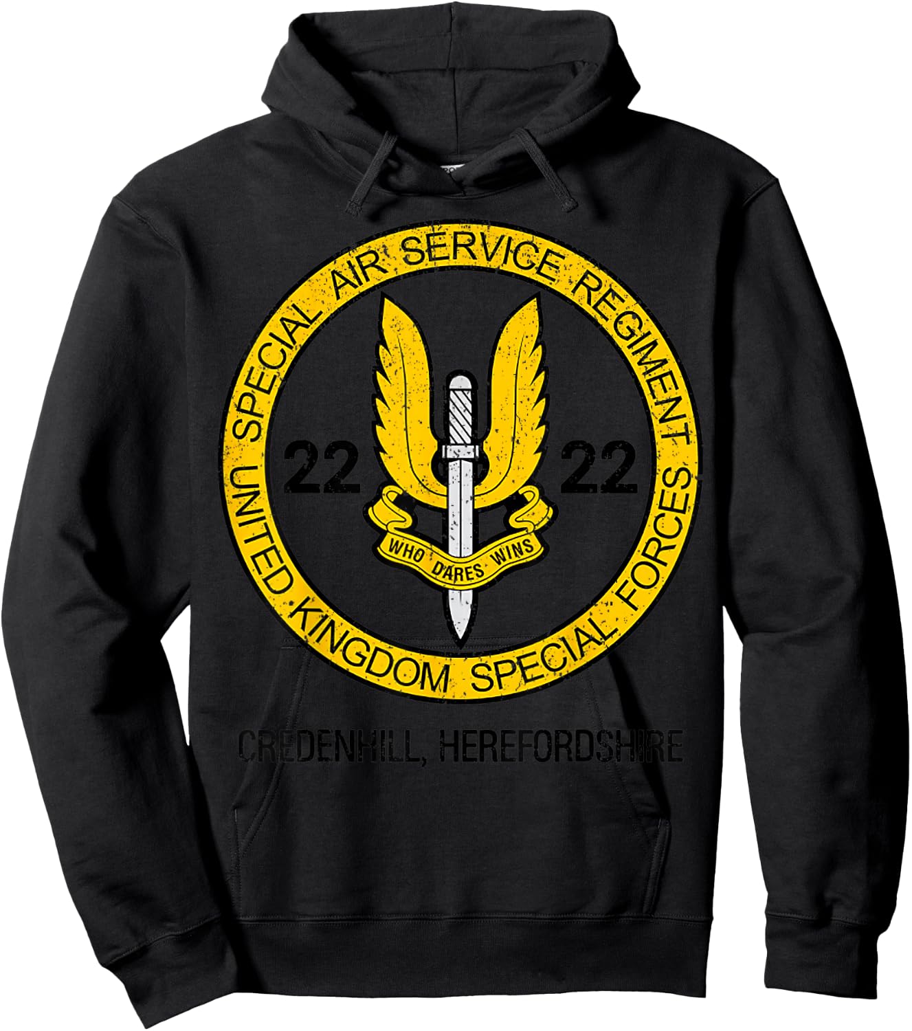 Vintage Mod 30 SAS Special Air Service Hoodie - Hoodie | Black