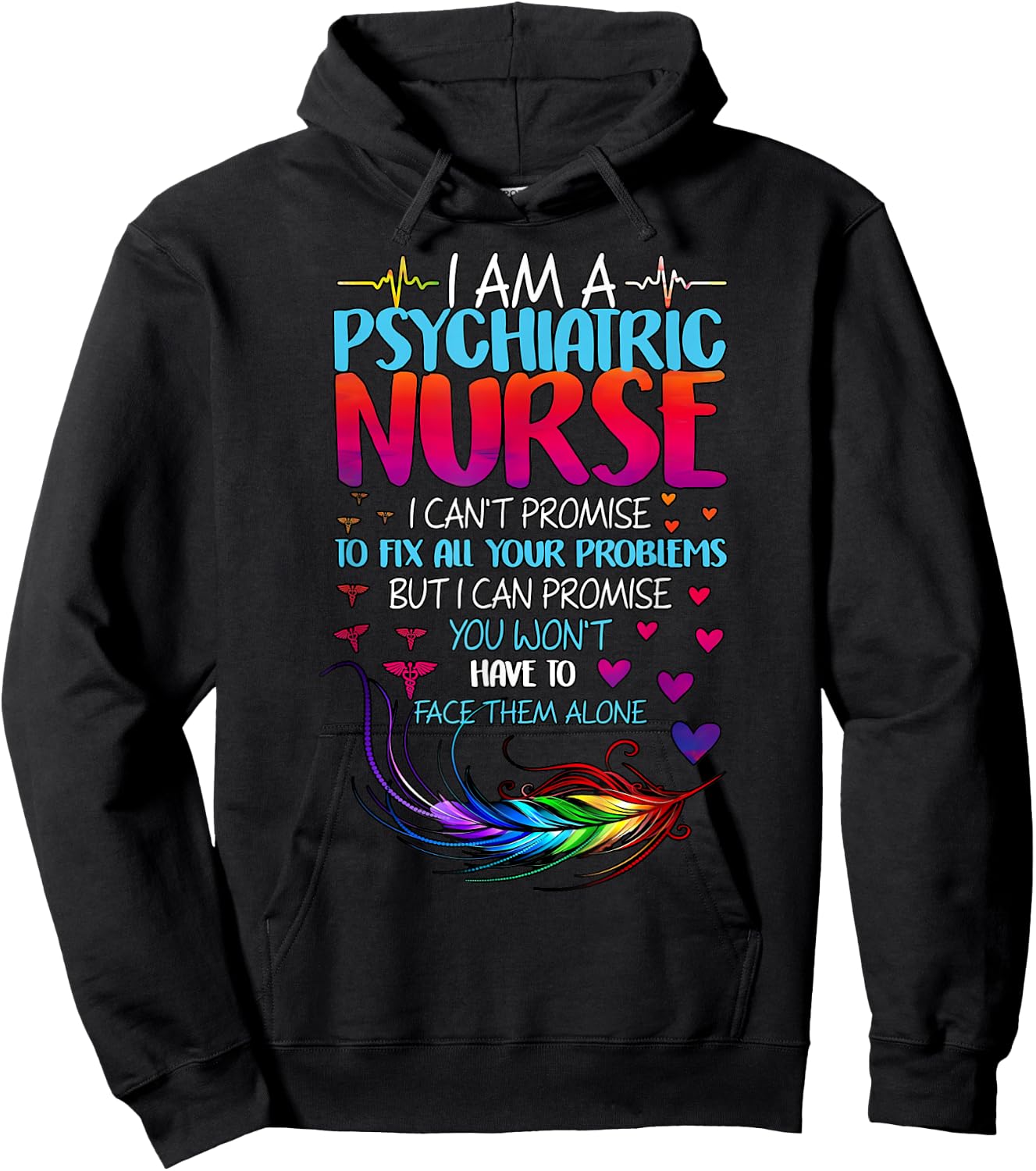 Psychiatric Nurse Week RN Mental Health Nursing School Psych Hoodie - Hoodie | Black