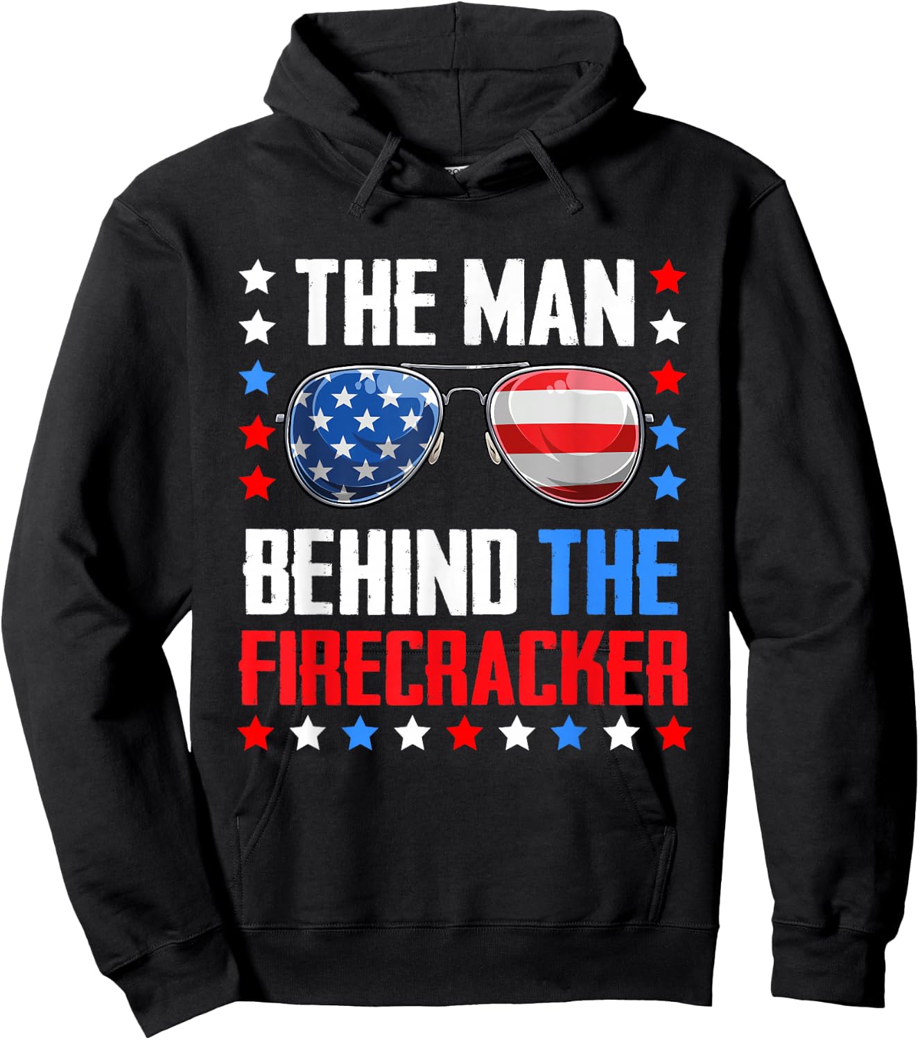 The Man Behind The Firecracker 4th Of July Pregnancy Hoodie - Hoodie | Black