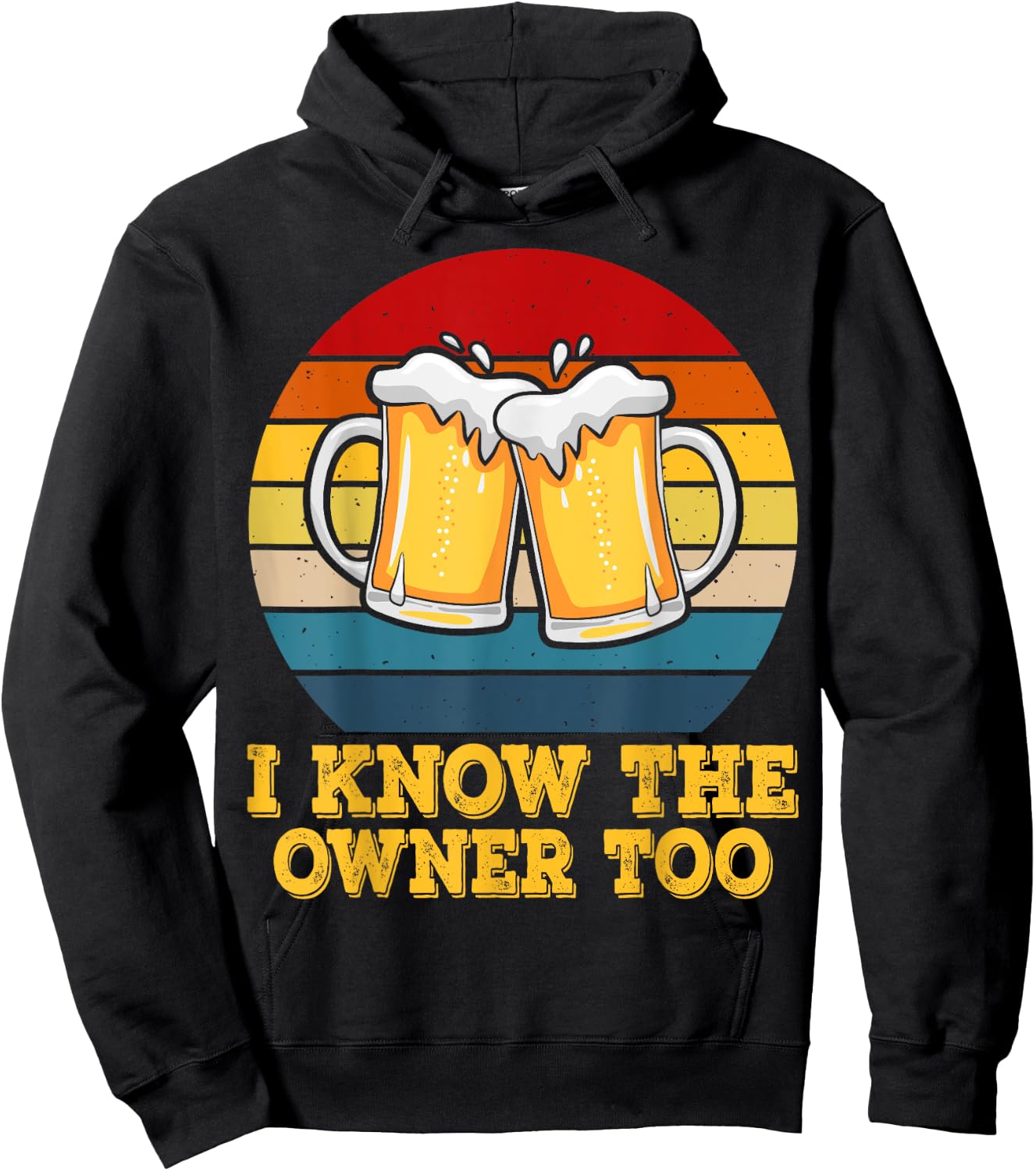 I Know The Owner Too Funny Bartender Men Women Hoodie - Hoodie | Black