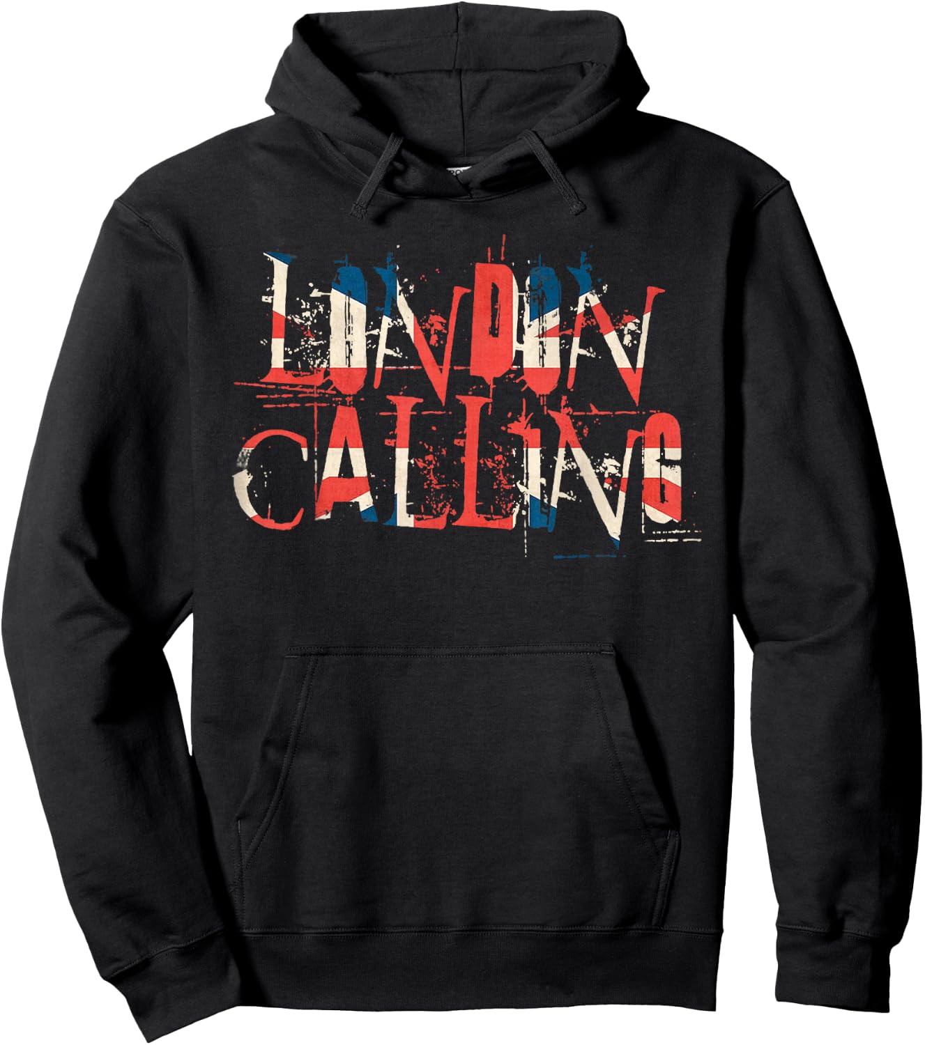 Vintage Retro London Calling Hoodie - Hoodie | Black