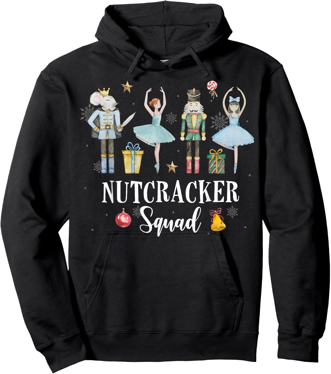 Christmas Nutcracker Squad Ballet Dance Women Kids Girls Hoodie - Hoodie | Black