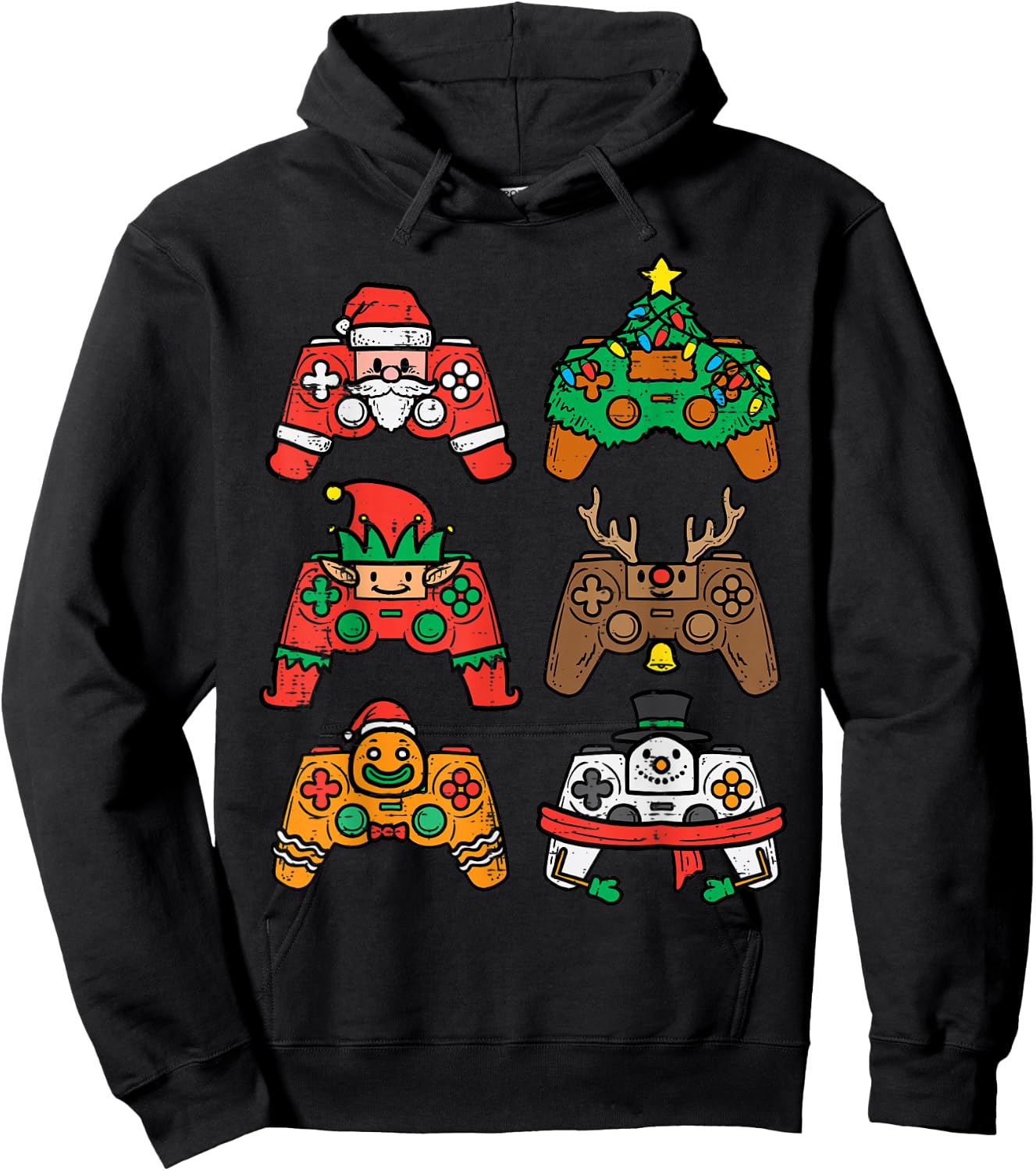 Christmas Gamer Controller Xmas Gaming Men Boys Kids Youth Hoodie - Hoodie | Black