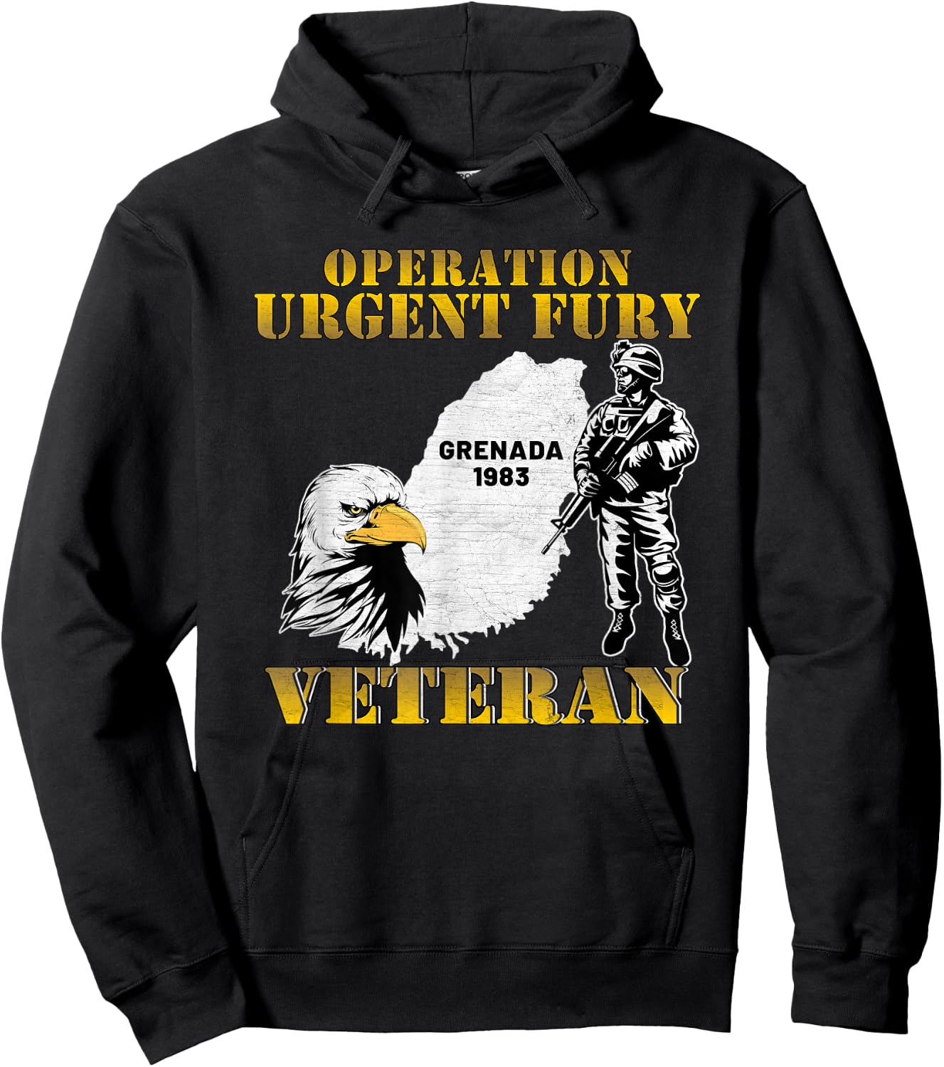 Operation Urgent Fury Grenada Veteran Vintage Gifts Hoodie - Hoodie | Black
